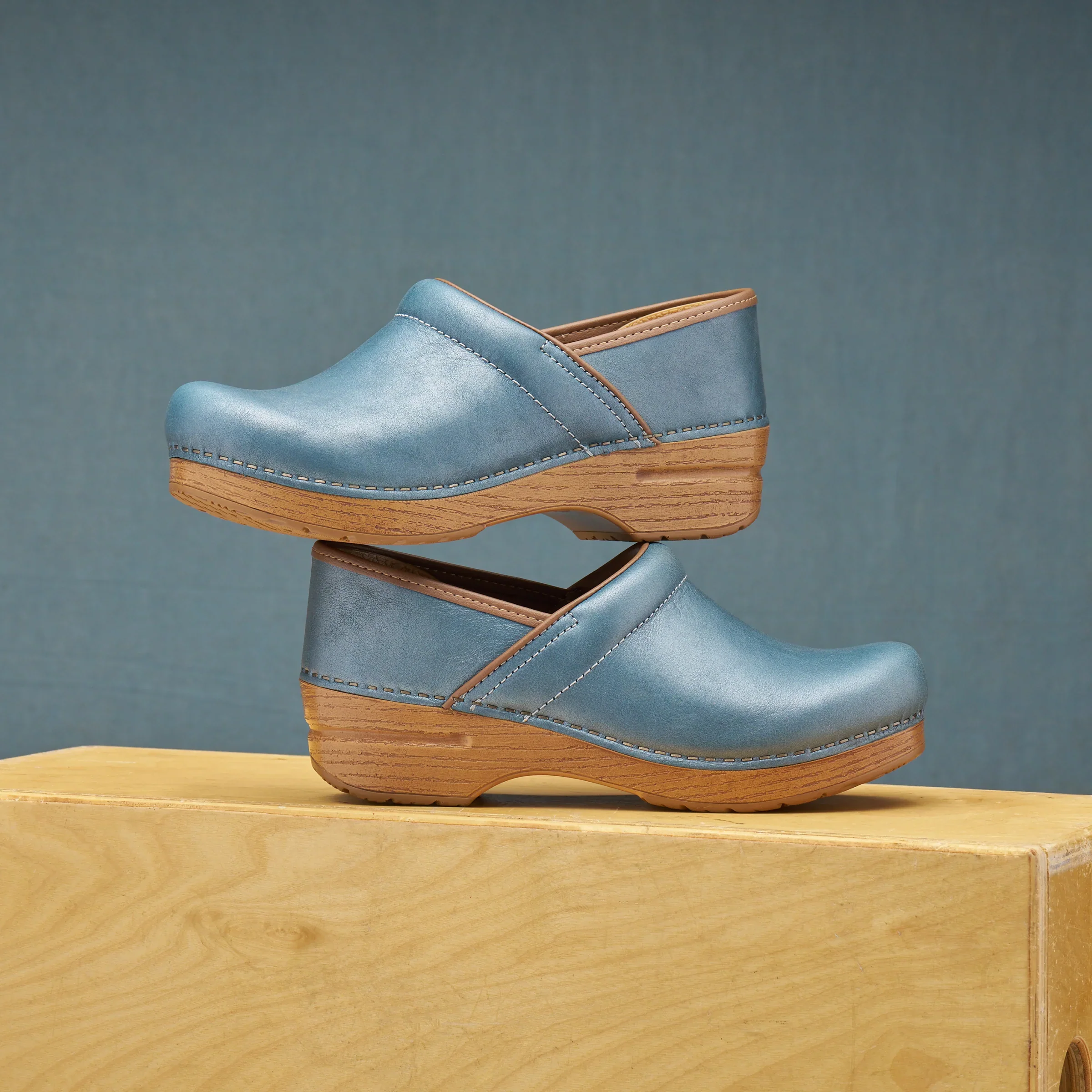 Dansko Women's Professional Clog in Blue Metallic - Image 5