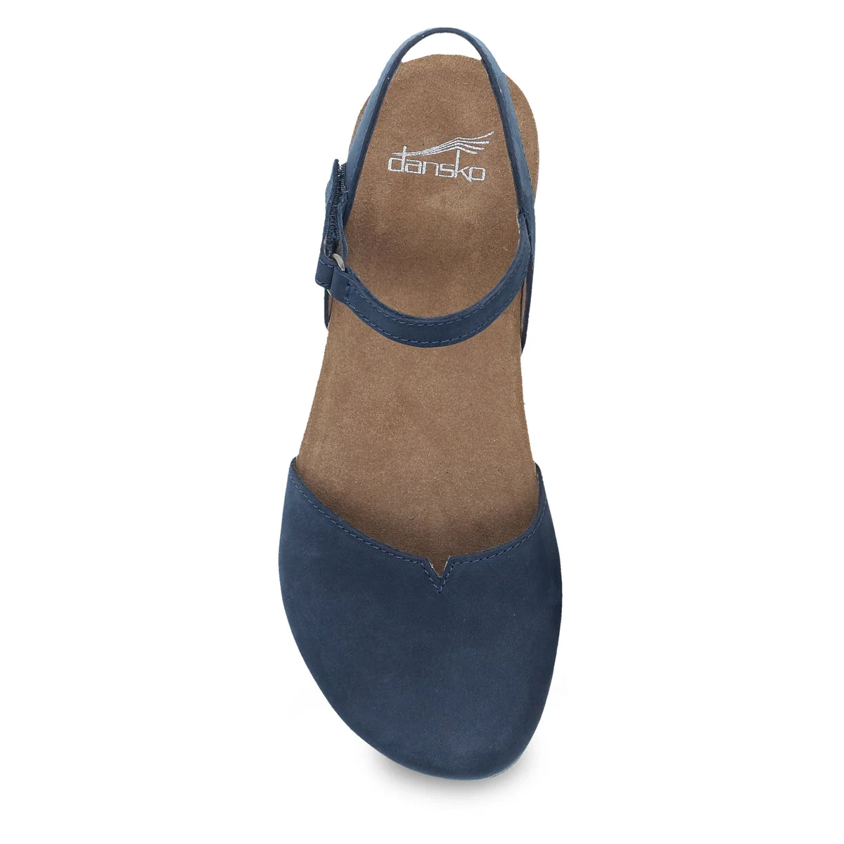 Dansko Women's Rowan in Navy Milled Nubuck Mary Jane - Image 7