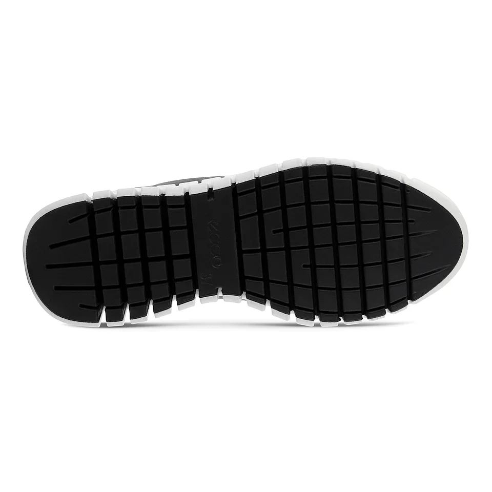 Ecco Women's Gruuv Sneaker in Black Light Grey - Image 8