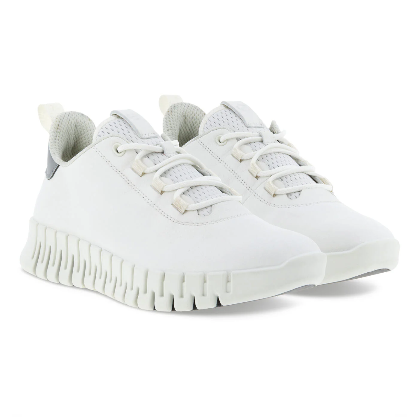 Ecco Women's Gruuv Sneaker in White Light Grey - Image 6