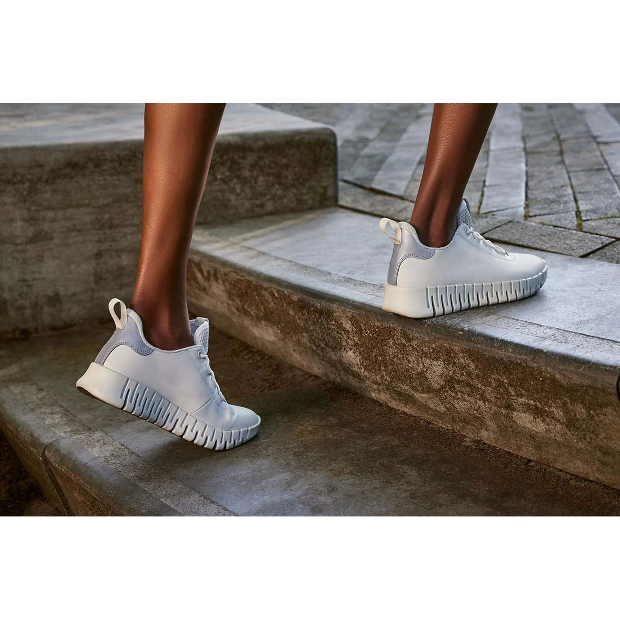 Ecco Women's Gruuv Sneaker in White Light Grey - Image 9