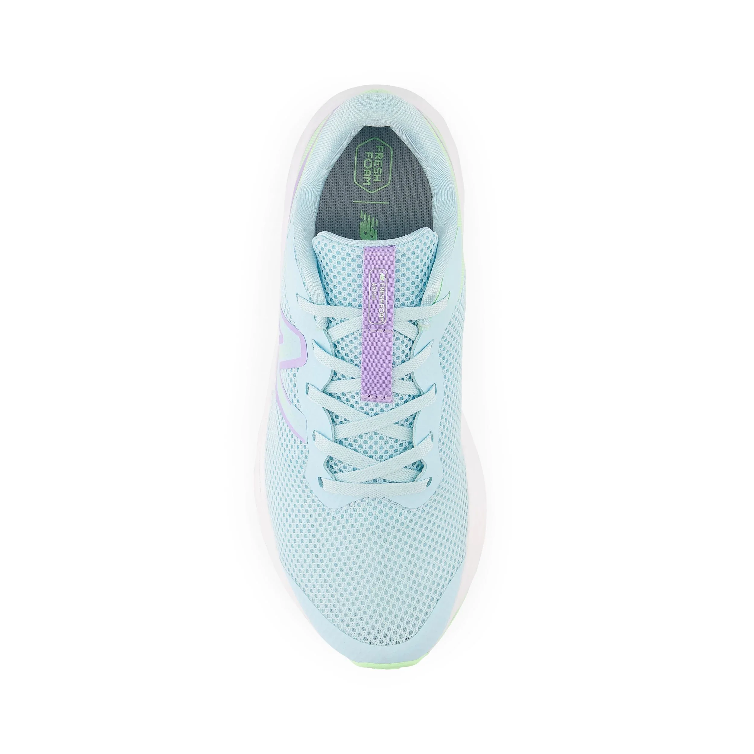 New Balance Big Kid's Fresh Foam Arishi v4 in Blue with Green Aura and Lilac Glo - Image 3
