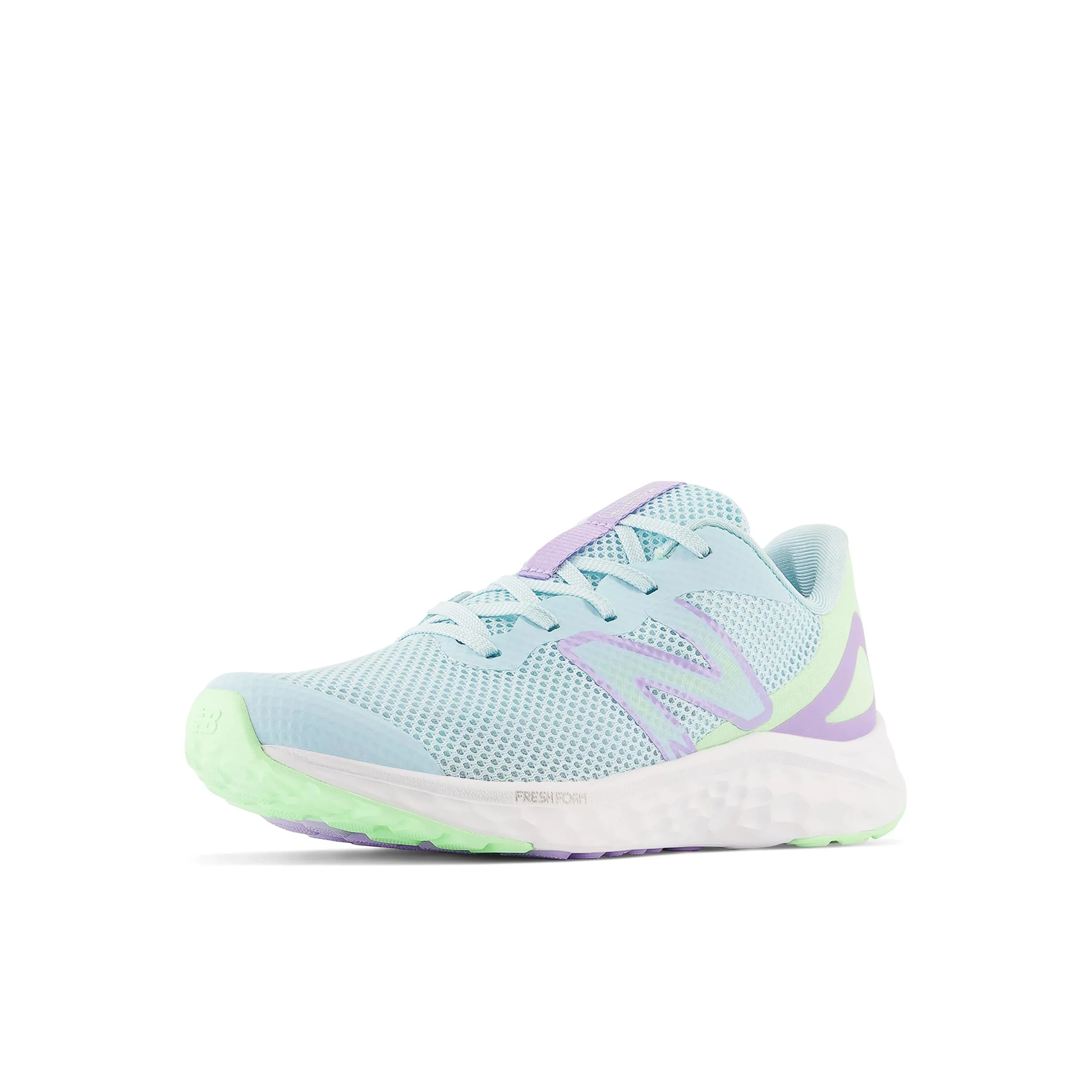 New Balance Big Kid's Fresh Foam Arishi v4 in Blue with Green Aura and Lilac Glo - Image 4