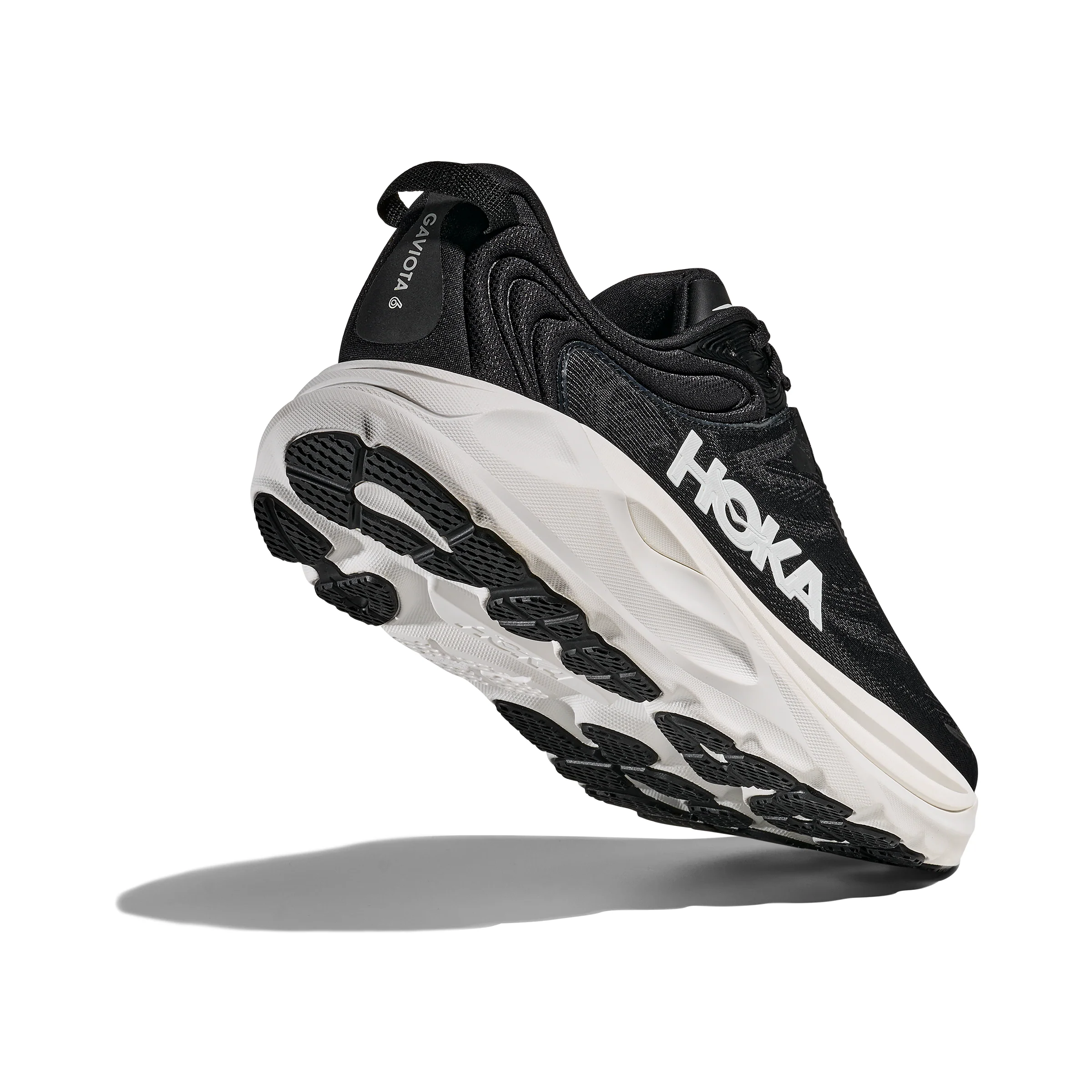 Hoka Men's Gaviota 6 in Black/White Wide - Image 4
