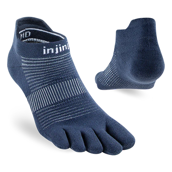 Injinji Men's Performance Run No Show Ultra Thin Sock in Navy - Image 2