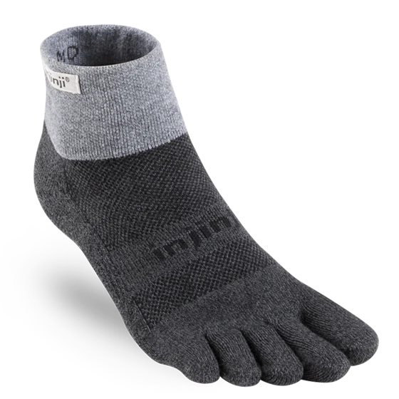 Injinji Men's Trail Midweight Mini-Crew in Granite