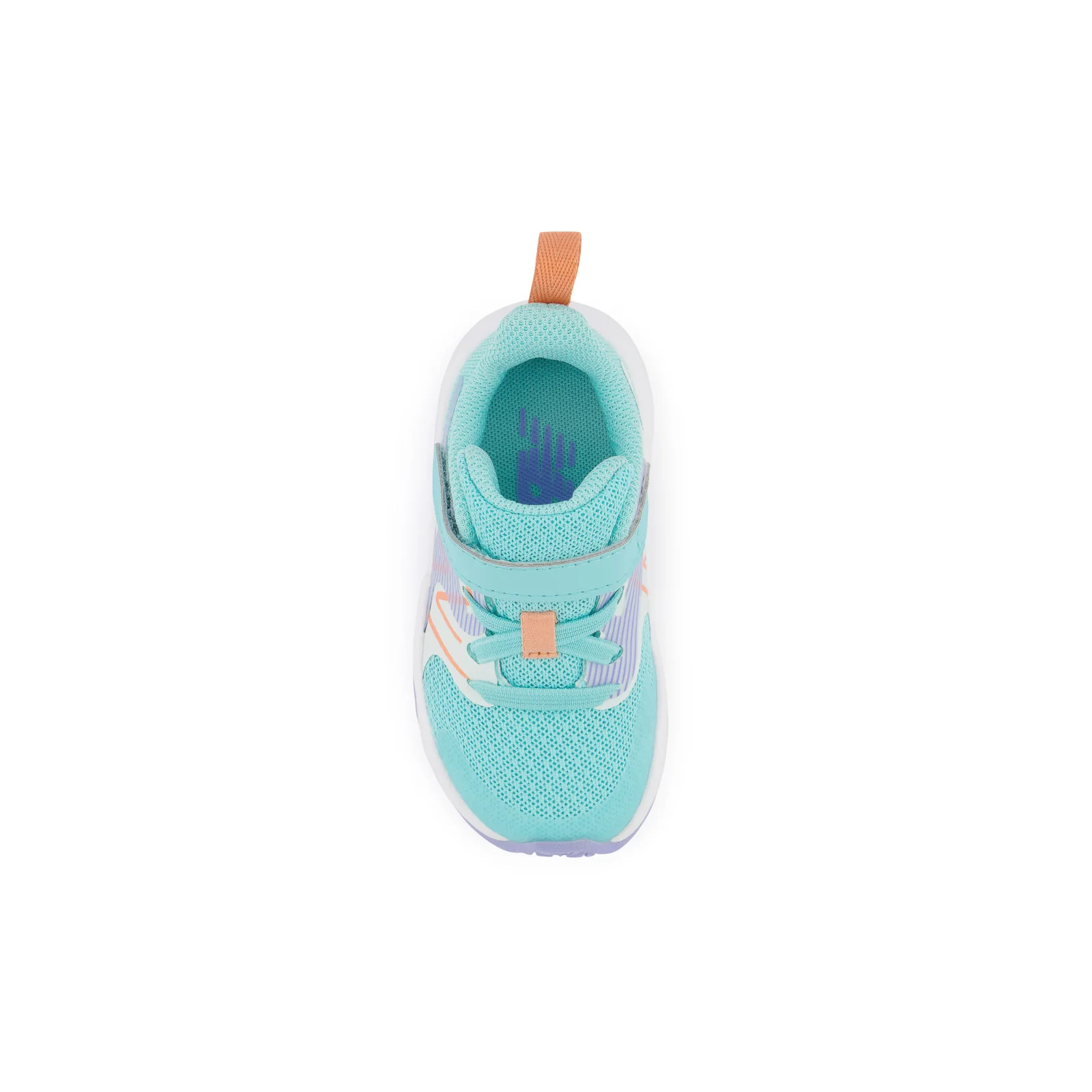 New Balance Kids' Crib & Toddlers Rave Run v2 Bungee Lace w Hook & Loop Top Strap in Surf w Peach Glaze & Magic Hour - Image 3