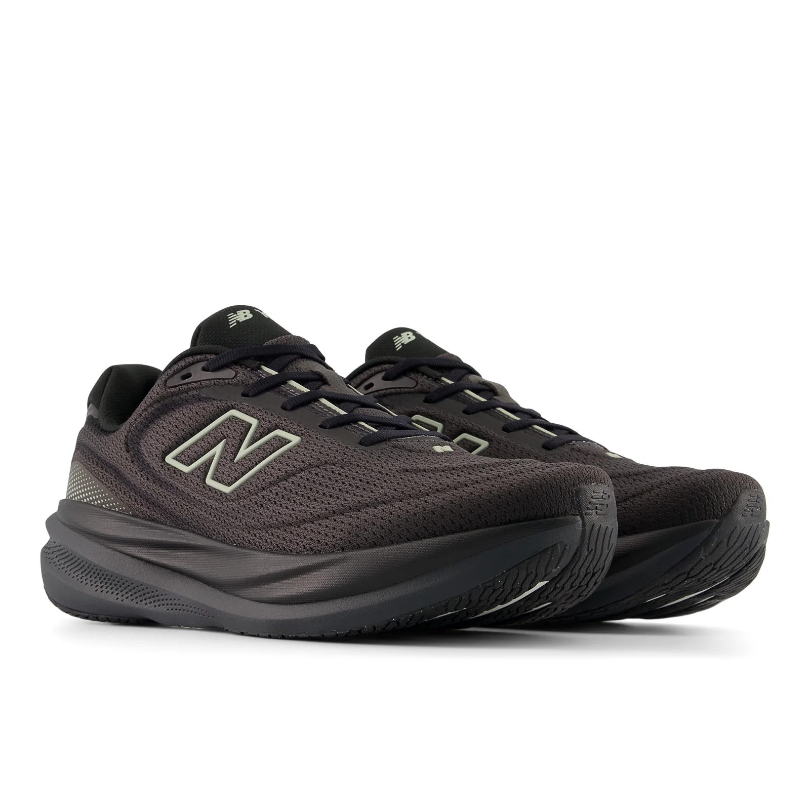 New Balance Men's 1080v15 in Black with Faded Black and Olivine - Image 3
