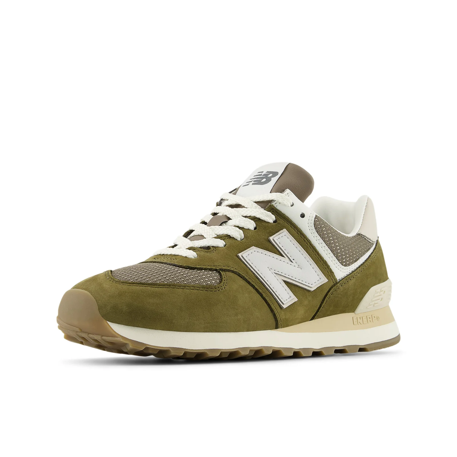 New Balance Men's 574 in Calcium with Dark Silver Metallic - Image 10