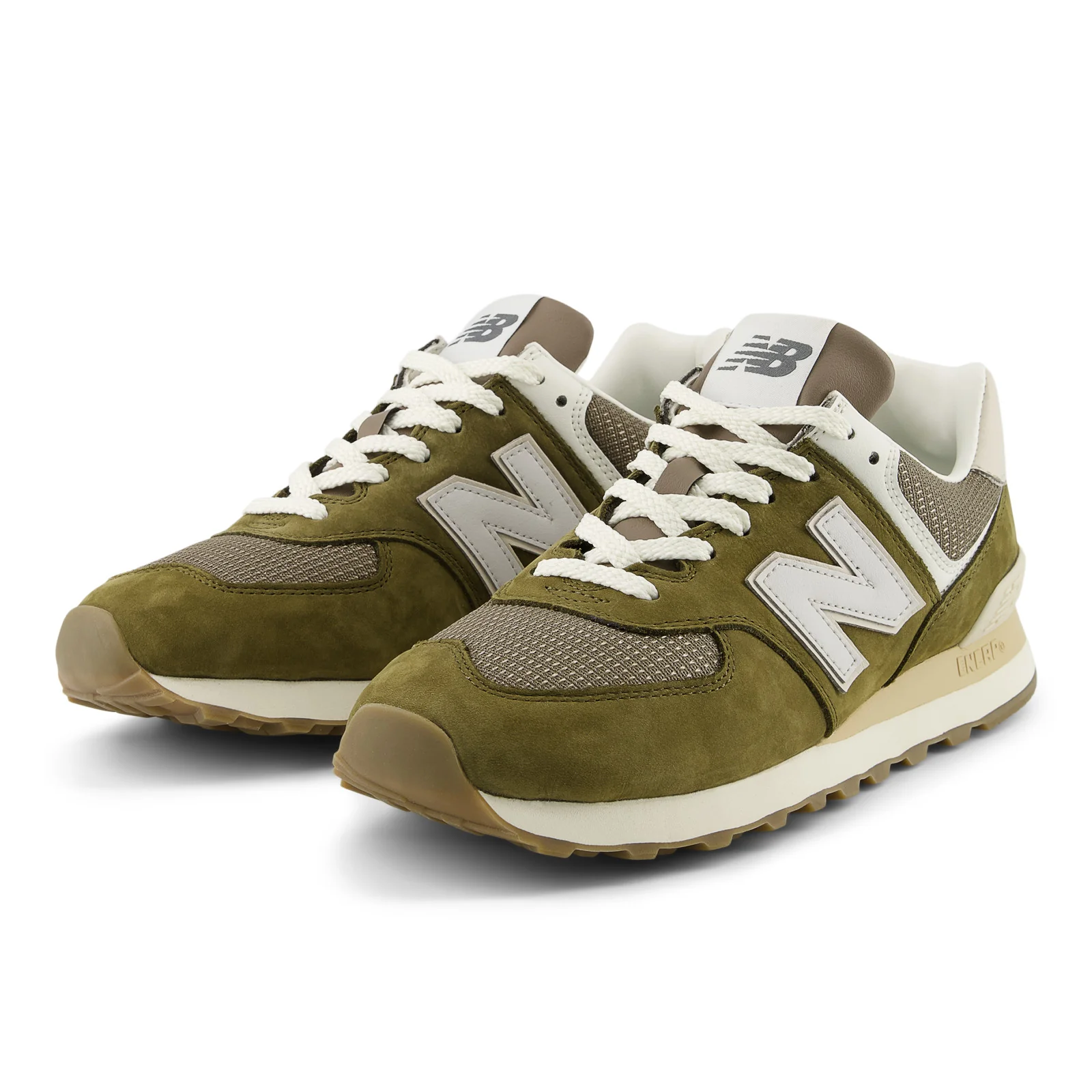 New Balance Men's 574 in Calcium with Dark Silver Metallic - Image 11