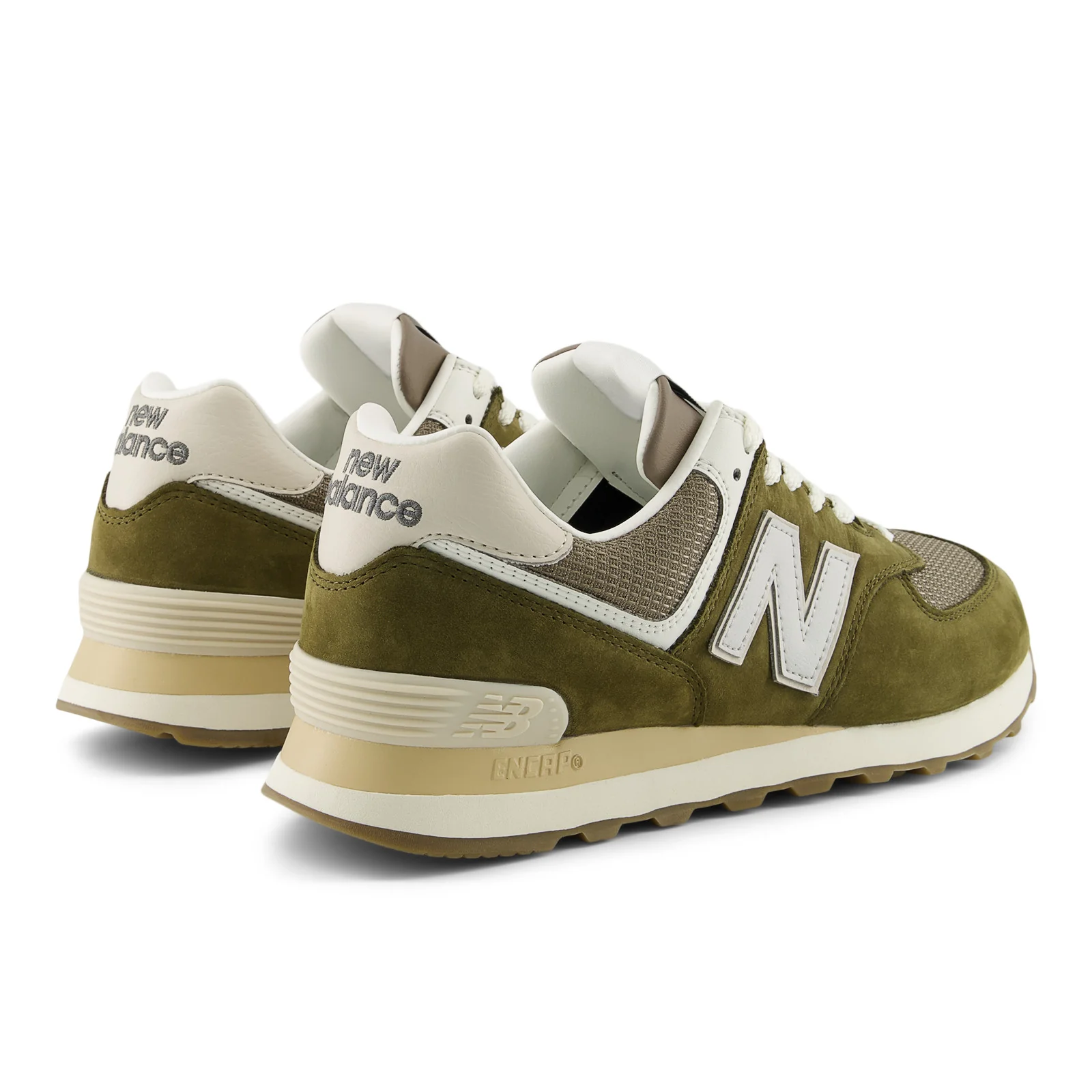 New Balance Men's 574 in Calcium with Dark Silver Metallic - Image 12