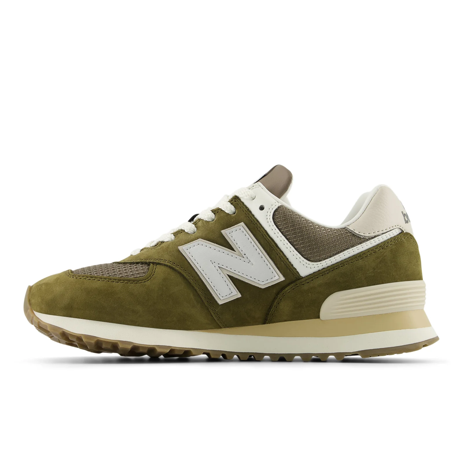 New Balance Men's 574 in Calcium with Dark Silver Metallic - Image 3