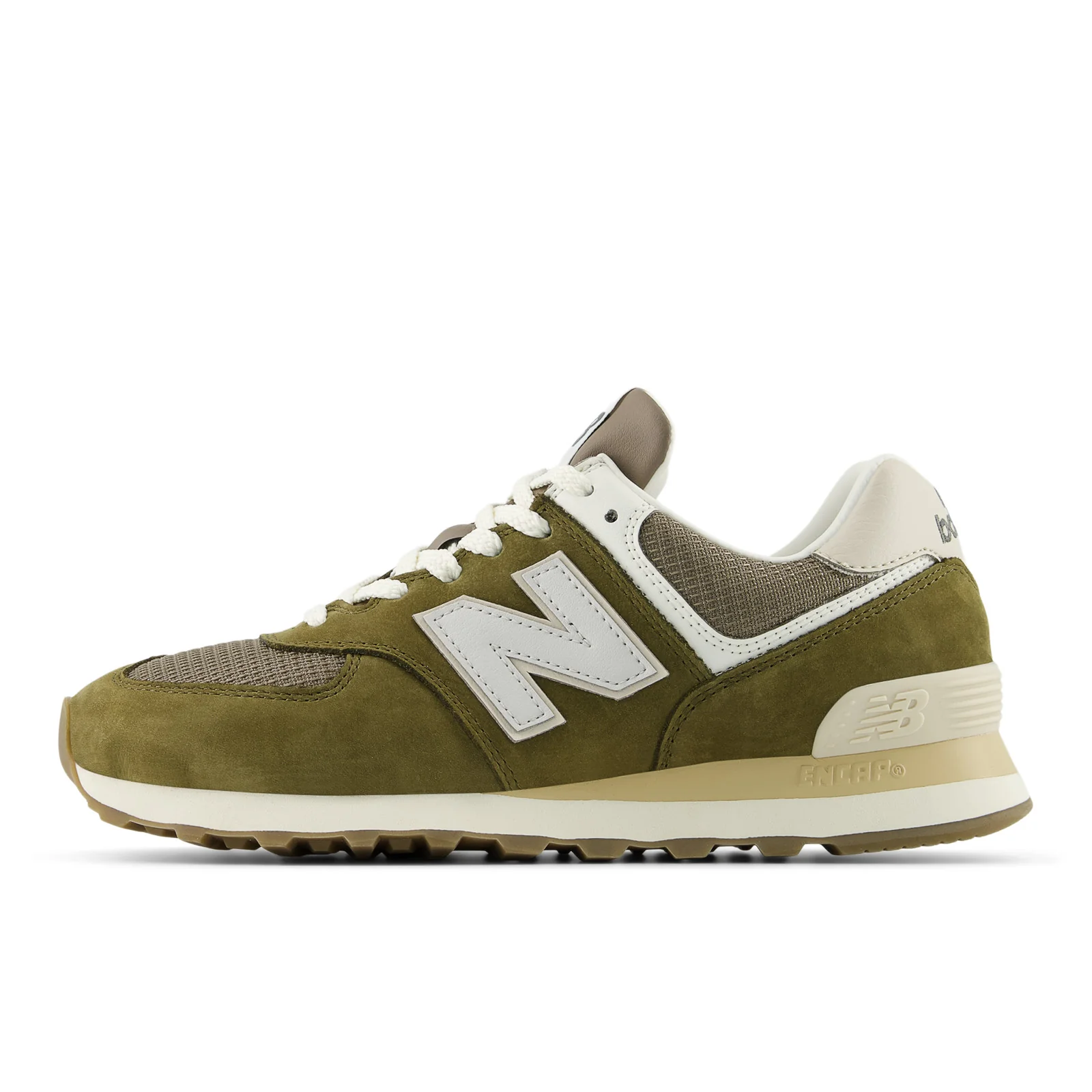 New Balance Men's 574 in Calcium with Dark Silver Metallic - Image 9