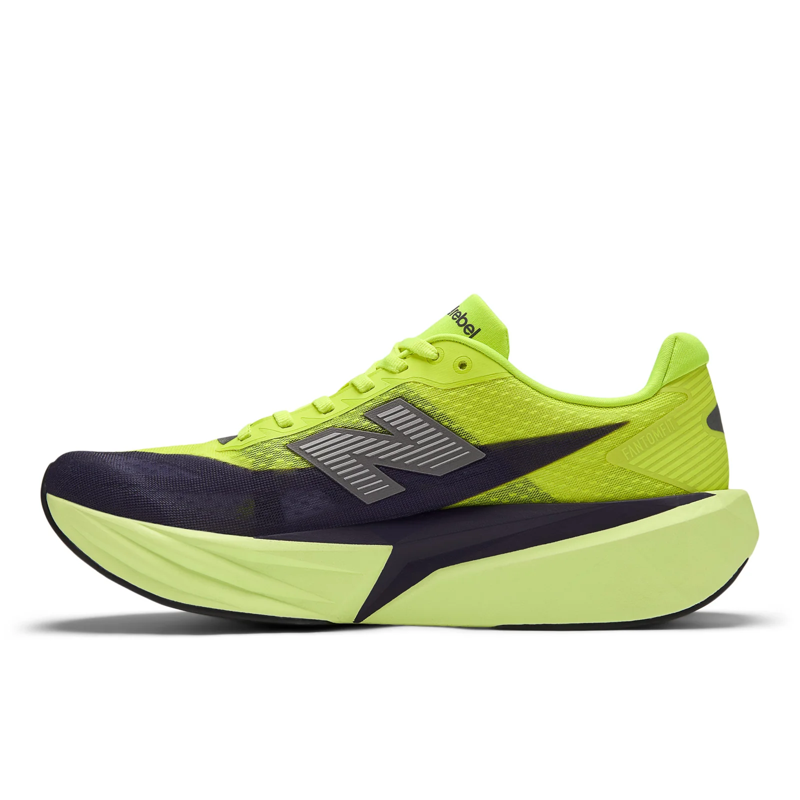 New Balance Men's FuelCell Rebel v5 in Alkaline Green with Boysenberry and Dark Silver Metallic - Image 7