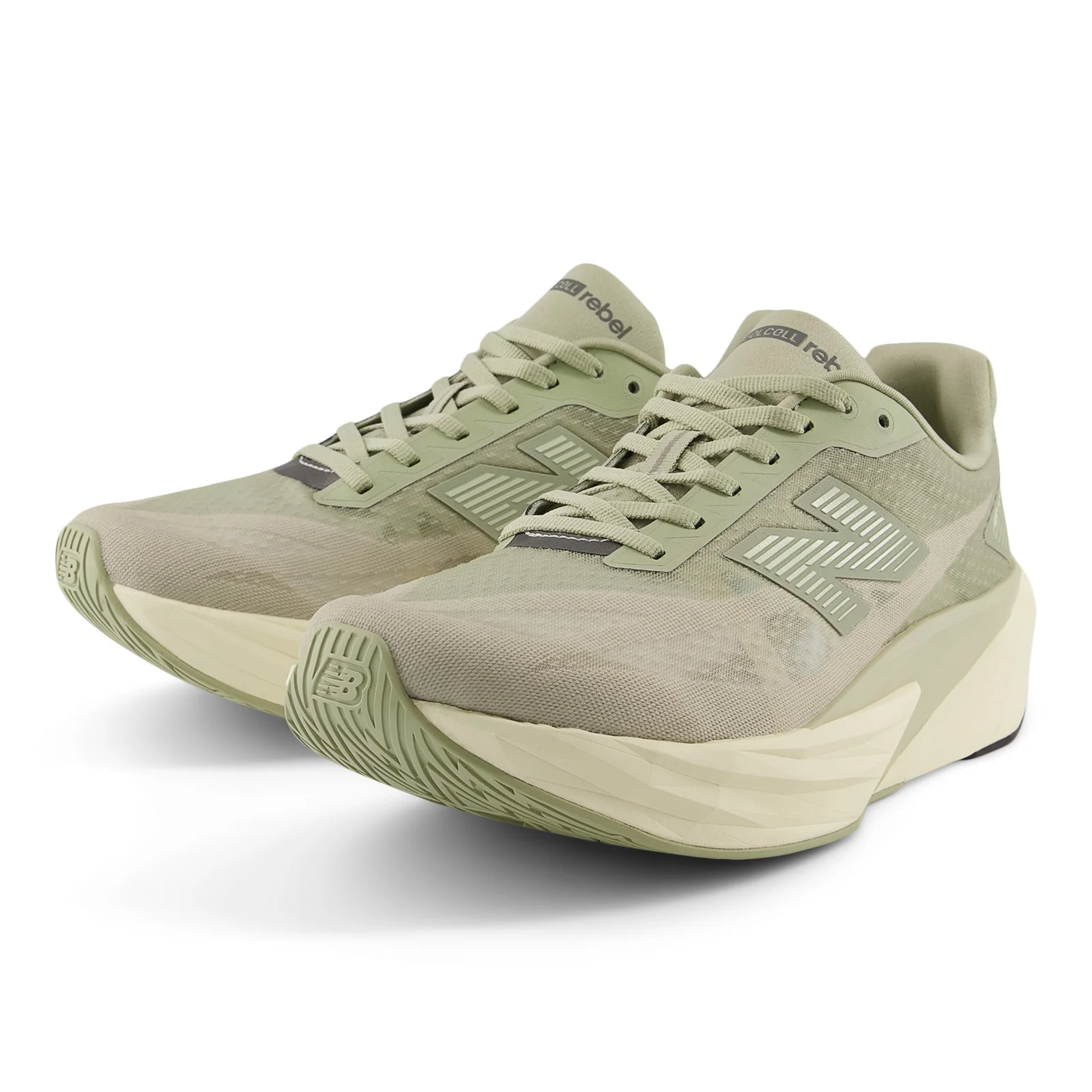 New Balance Men's FuelCell Rebel v5 in Olivine with Shipyard - Image 4