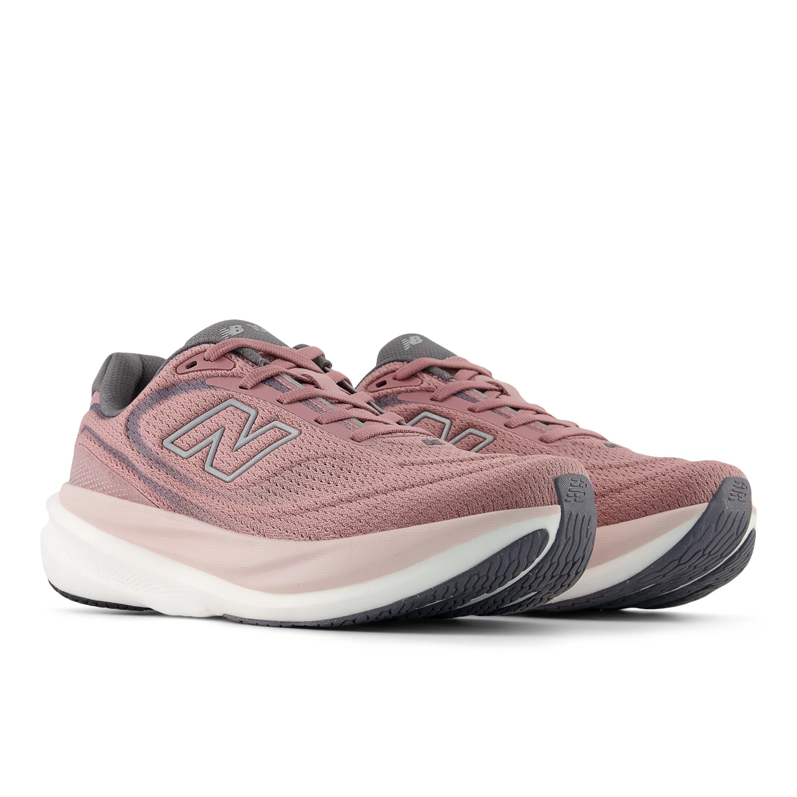 New Balance Women's 1080v15 in Rosewood with Silver Metallic and Neptune Grey - Image 4
