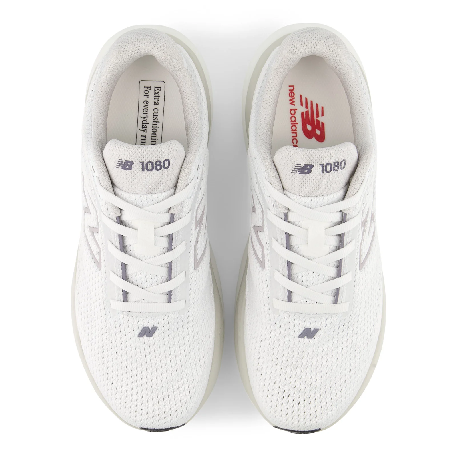 New Balance Women's 1080v15 in White with Truffle Salt - Image 3