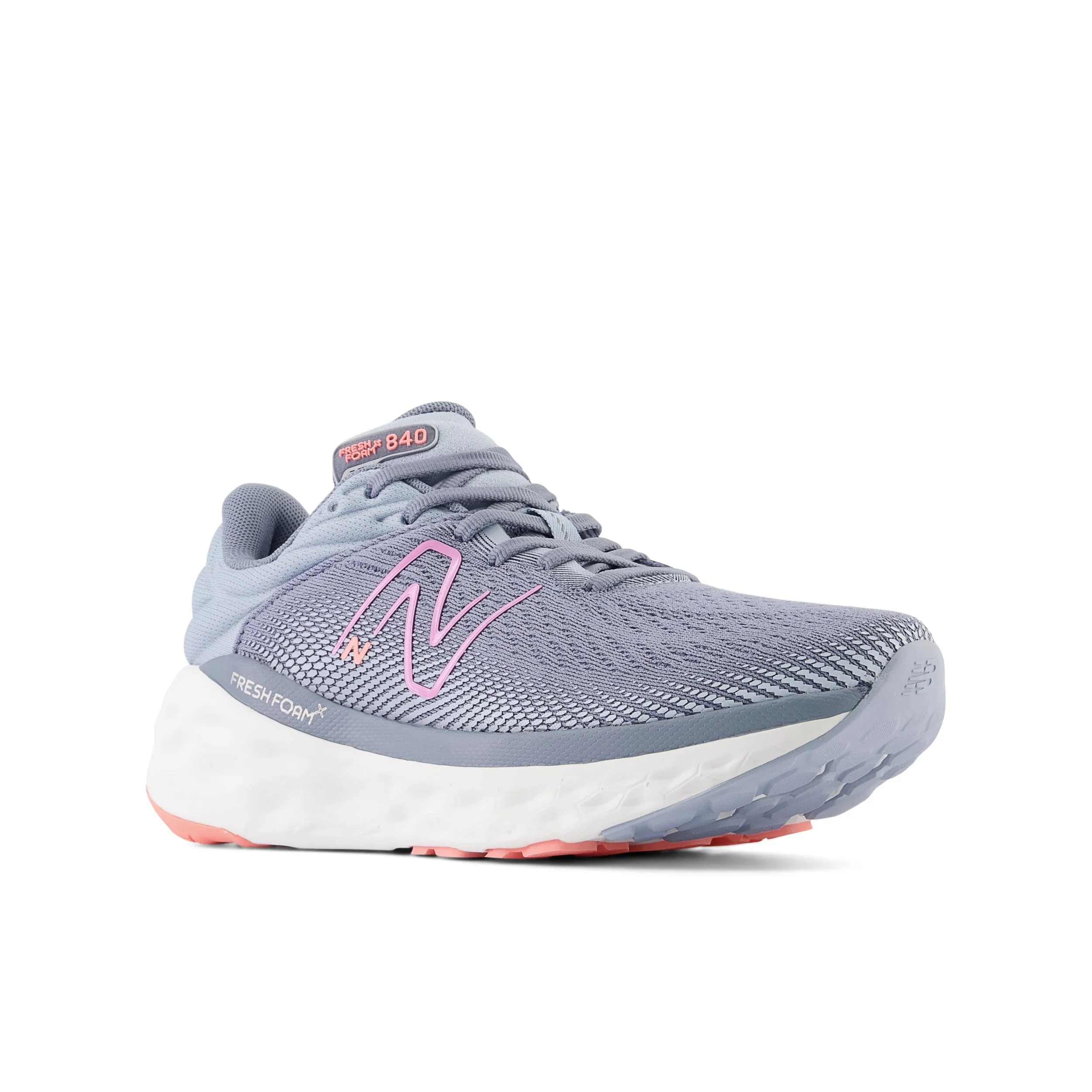 New Balance Women's Fresh Foam 840 in Arctic grey with Raspberry - Image 2
