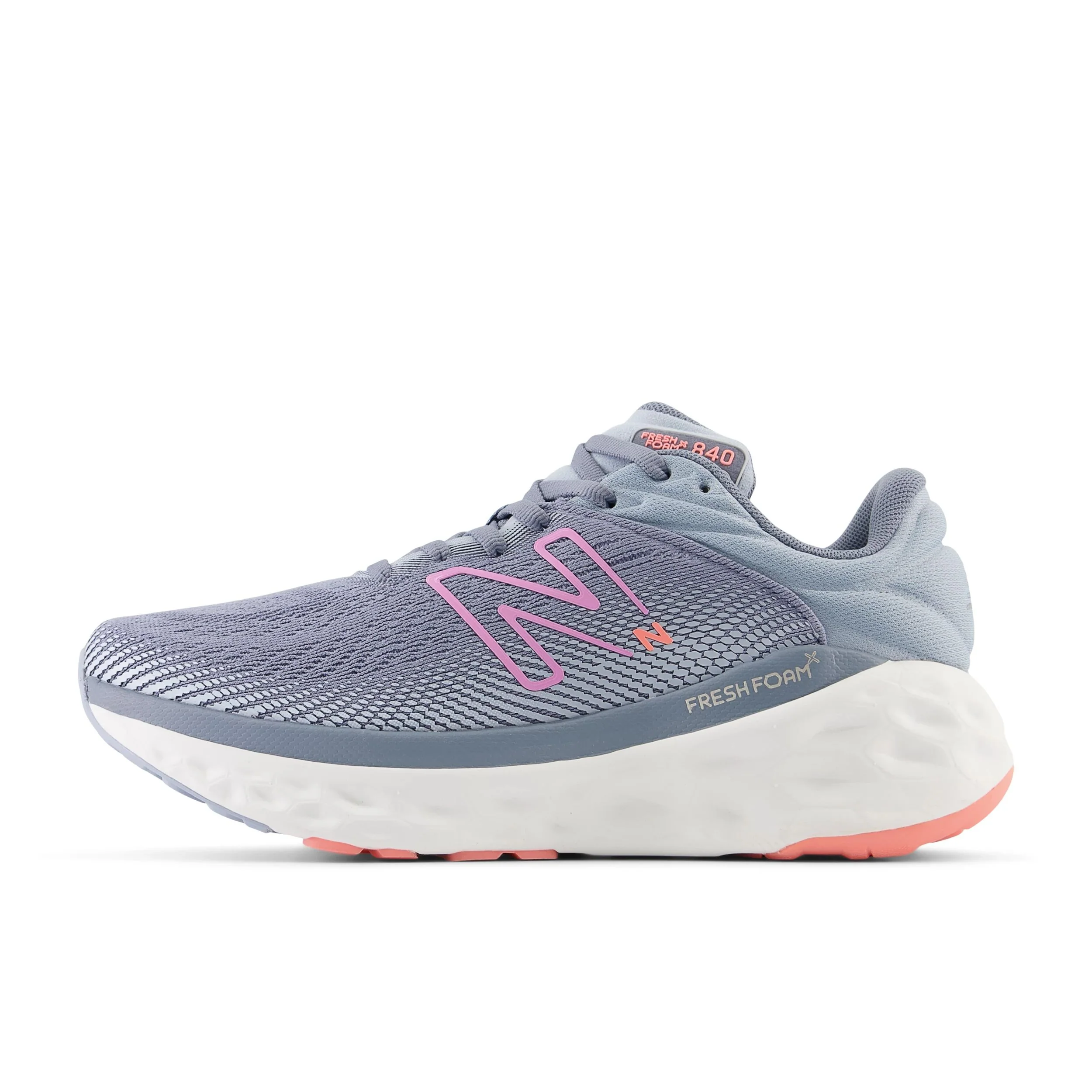New Balance Women's Fresh Foam 840 in Arctic grey with Raspberry - Image 3