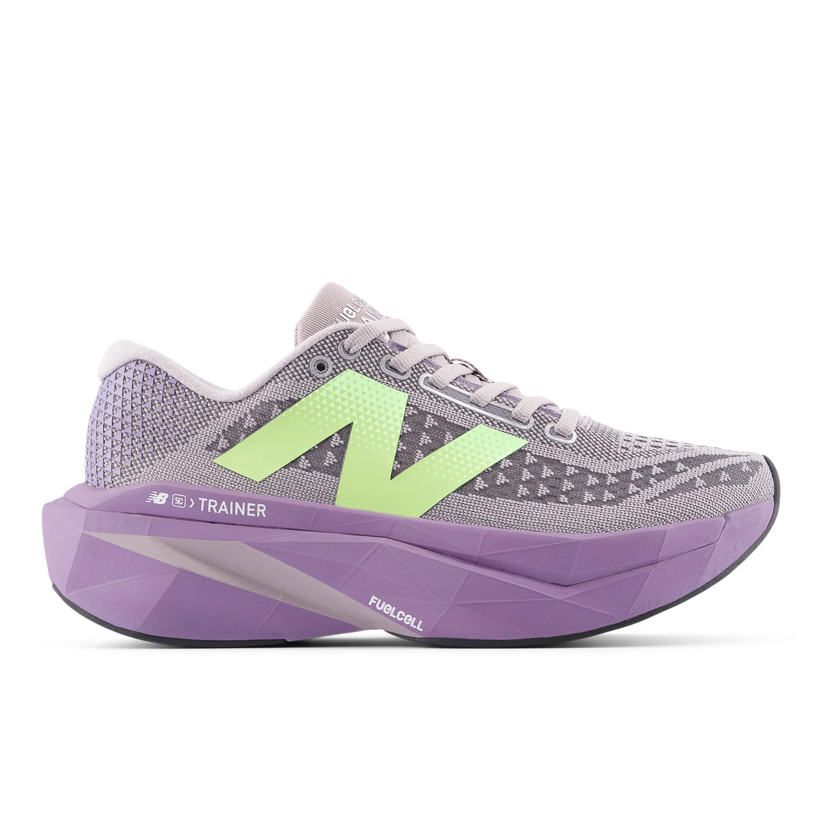 New Balance Women's FuelCell SuperComp Trainer v3 in Truffle Salt with Candied Violet