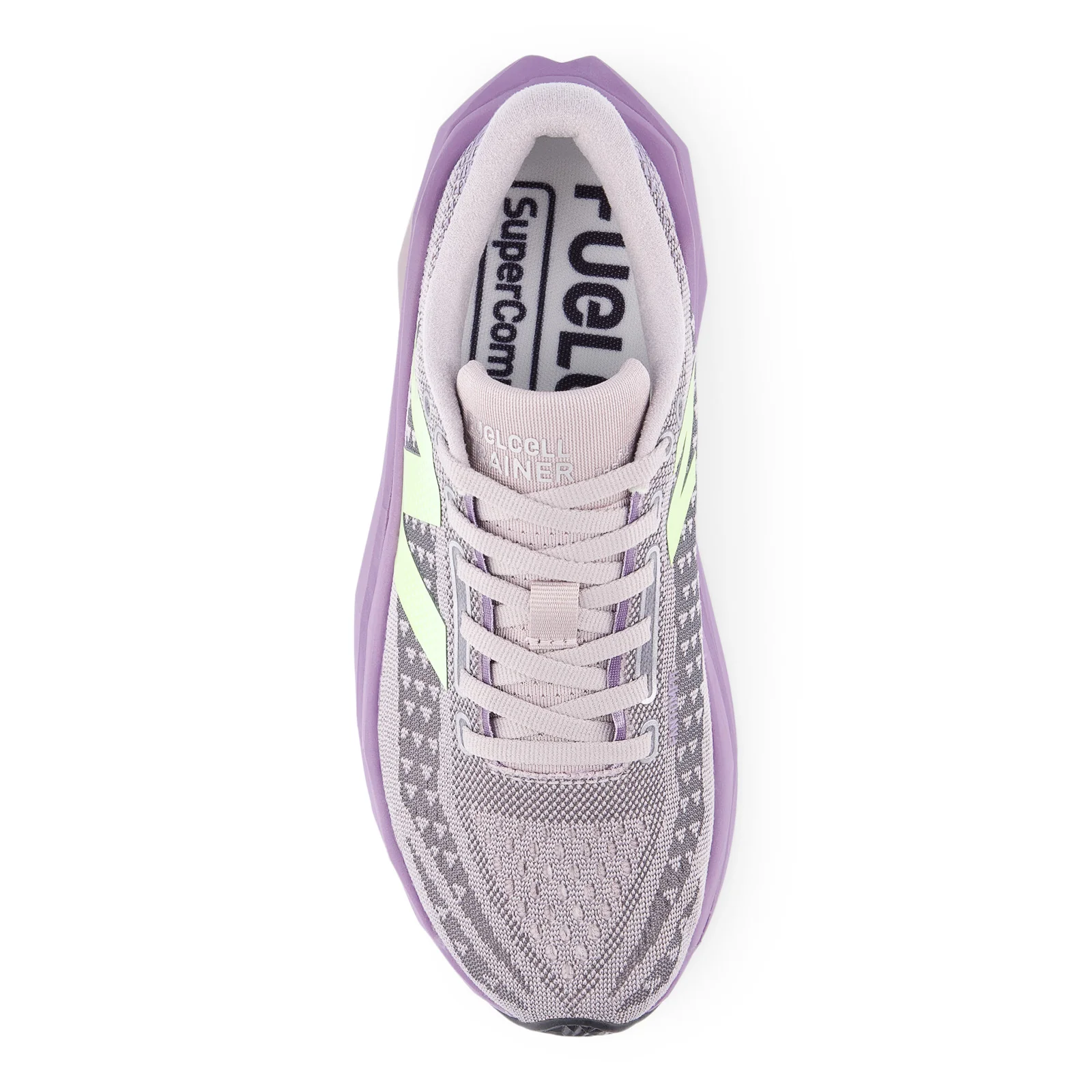 New Balance Women's FuelCell SuperComp Trainer v3 in Truffle Salt with Candied Violet - Image 3