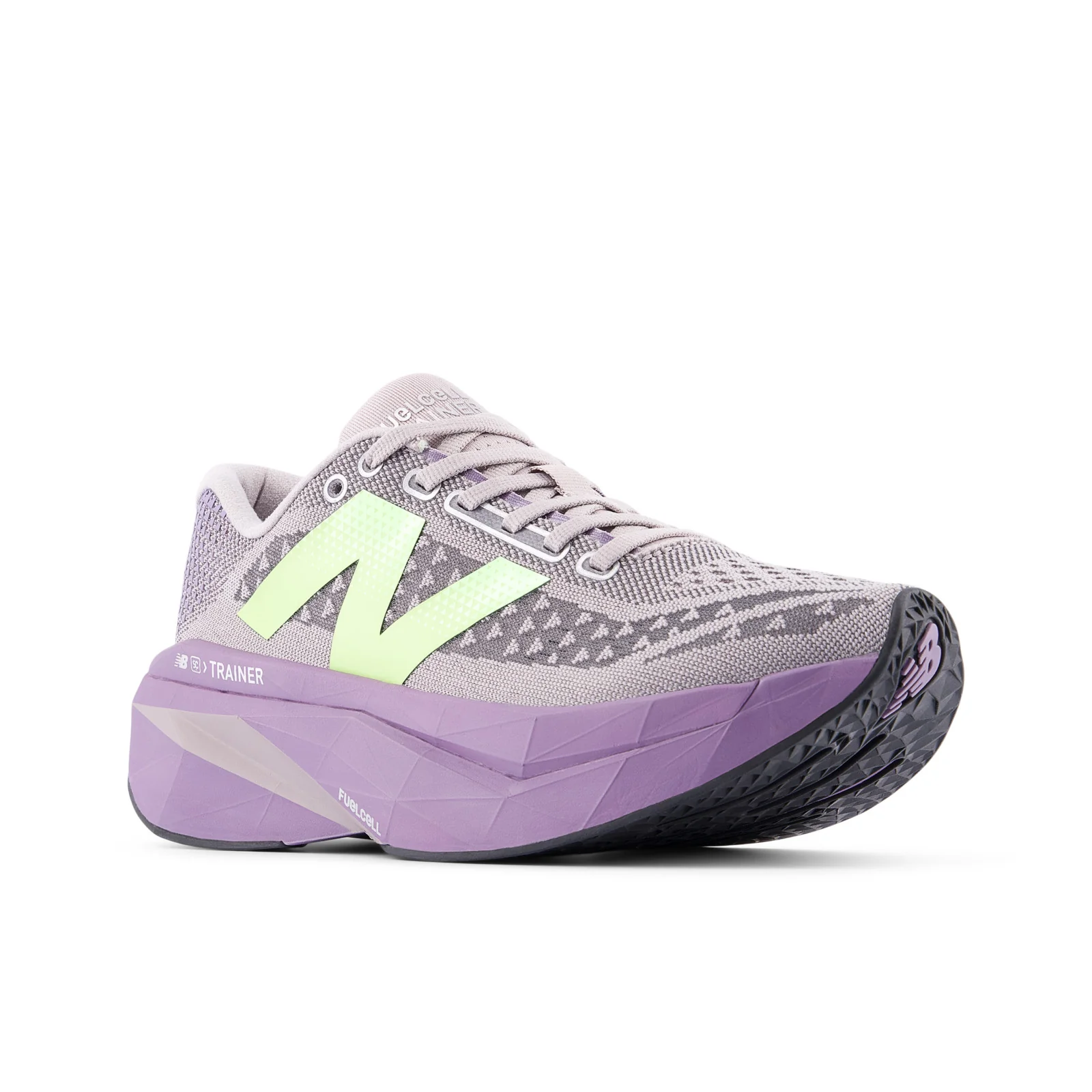 New Balance Women's FuelCell SuperComp Trainer v3 in Truffle Salt with Candied Violet - Image 4