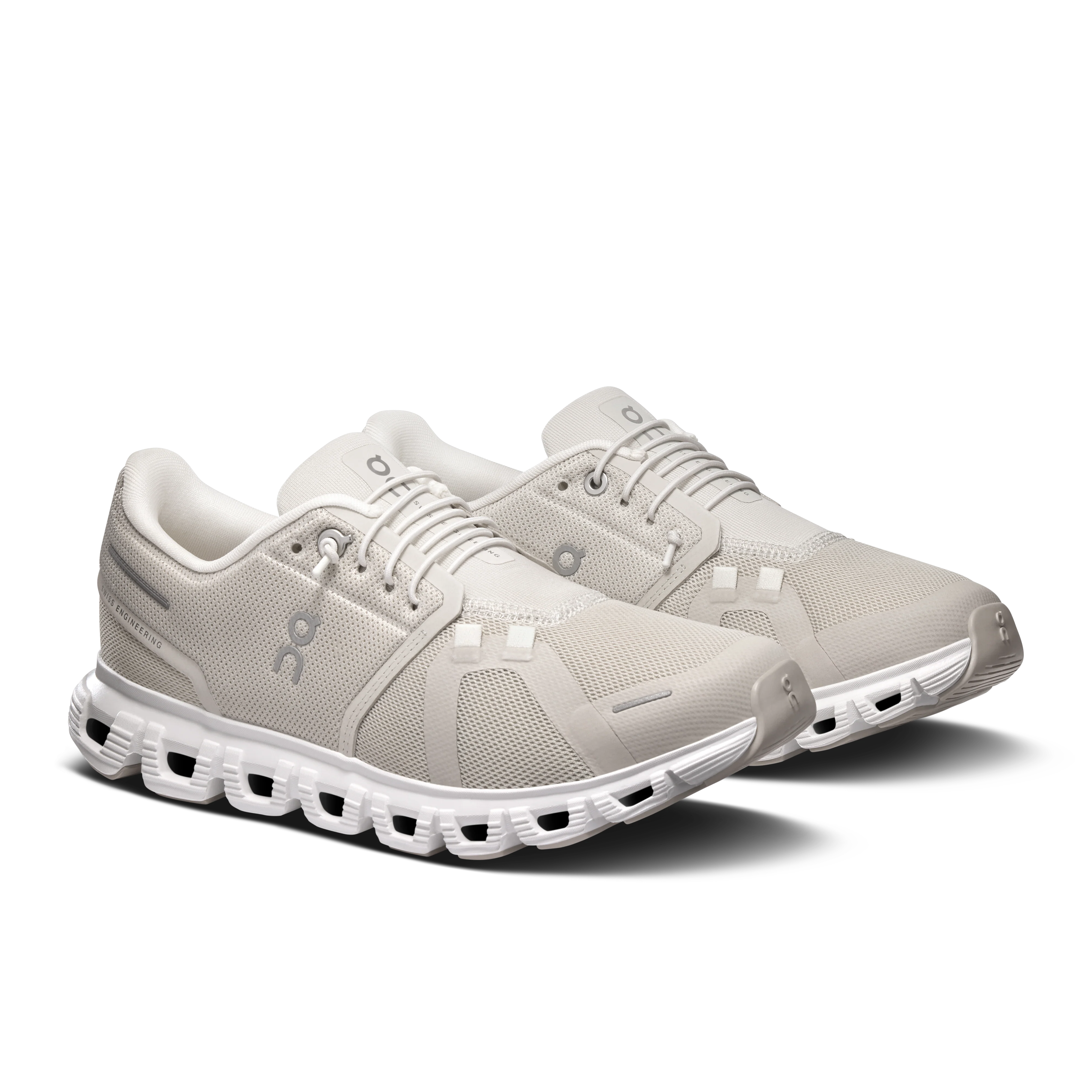On Running Women's Cloud 6 Wide in Pearl/White - Image 7