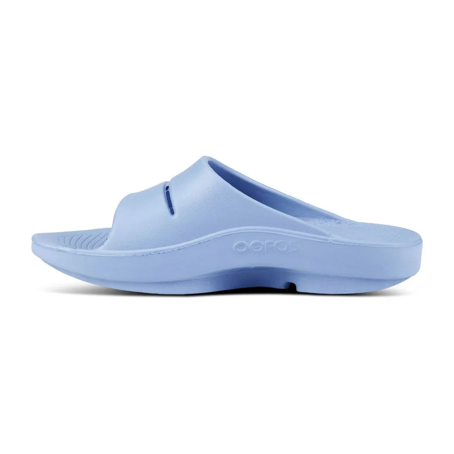 OOFOS Unisex Ooahh Slide Sandals in Neptune Blue - Image 5