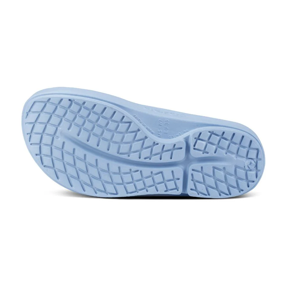 OOFOS Unisex Ooahh Slide Sandals in Neptune Blue - Image 9