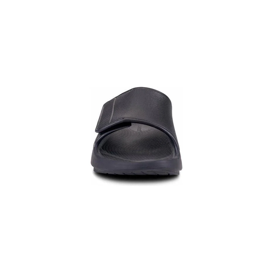 OOFOS Unisex Ooahh Sports Flex Sandals in Black Matte - Image 4