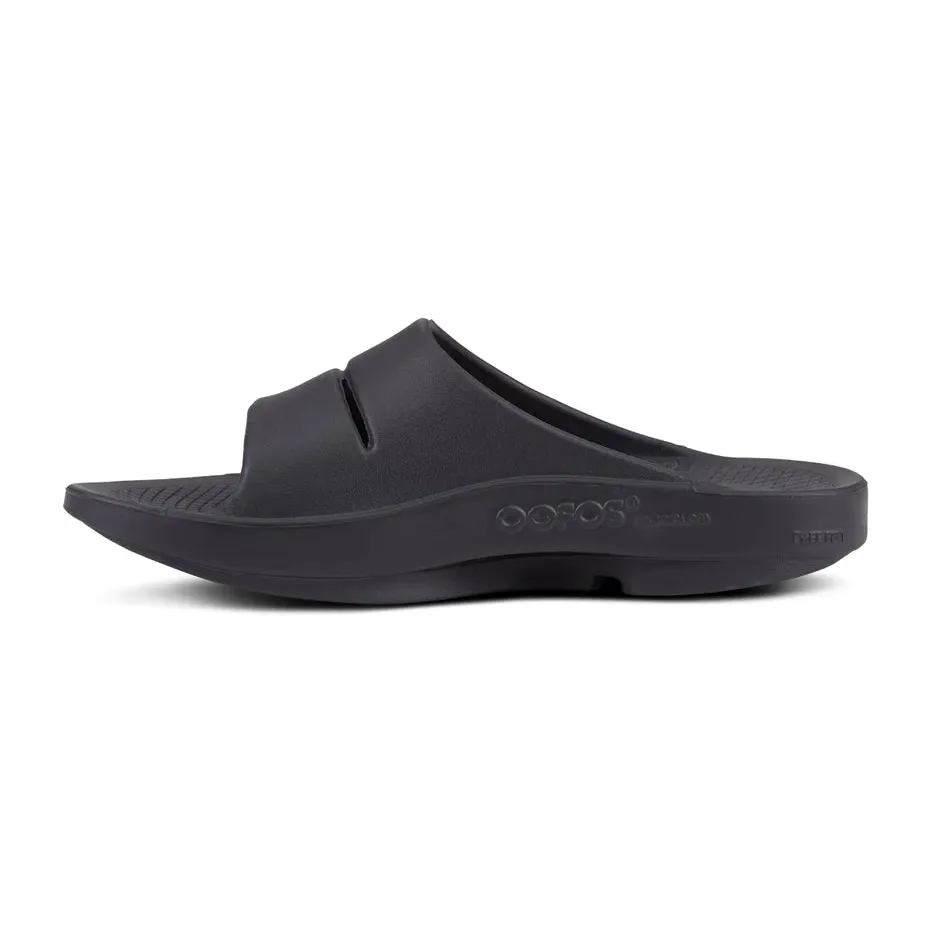 OOFOS Unisex Ooahh Sports Sandals in Black Matte - Image 3