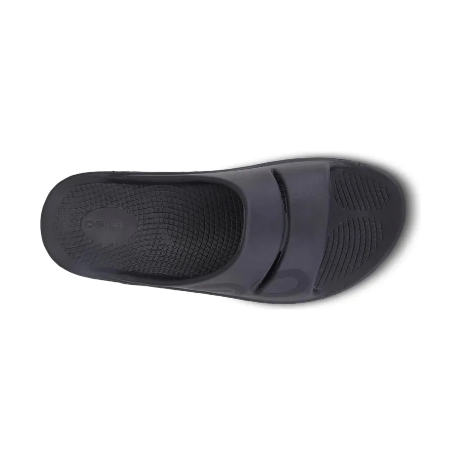OOFOS Unisex Ooahh Sports Sandals in Black Matte - Image 6