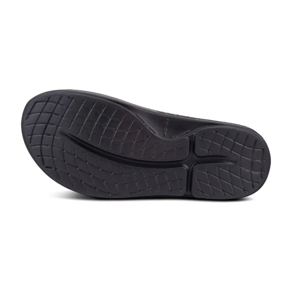 OOFOS Unisex Ooahh Sports Sandals in Black Matte - Image 7