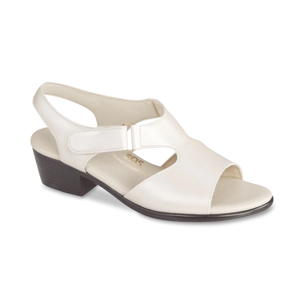 SAS Women's Suntimer Heeled Sandal in Pearl Bone