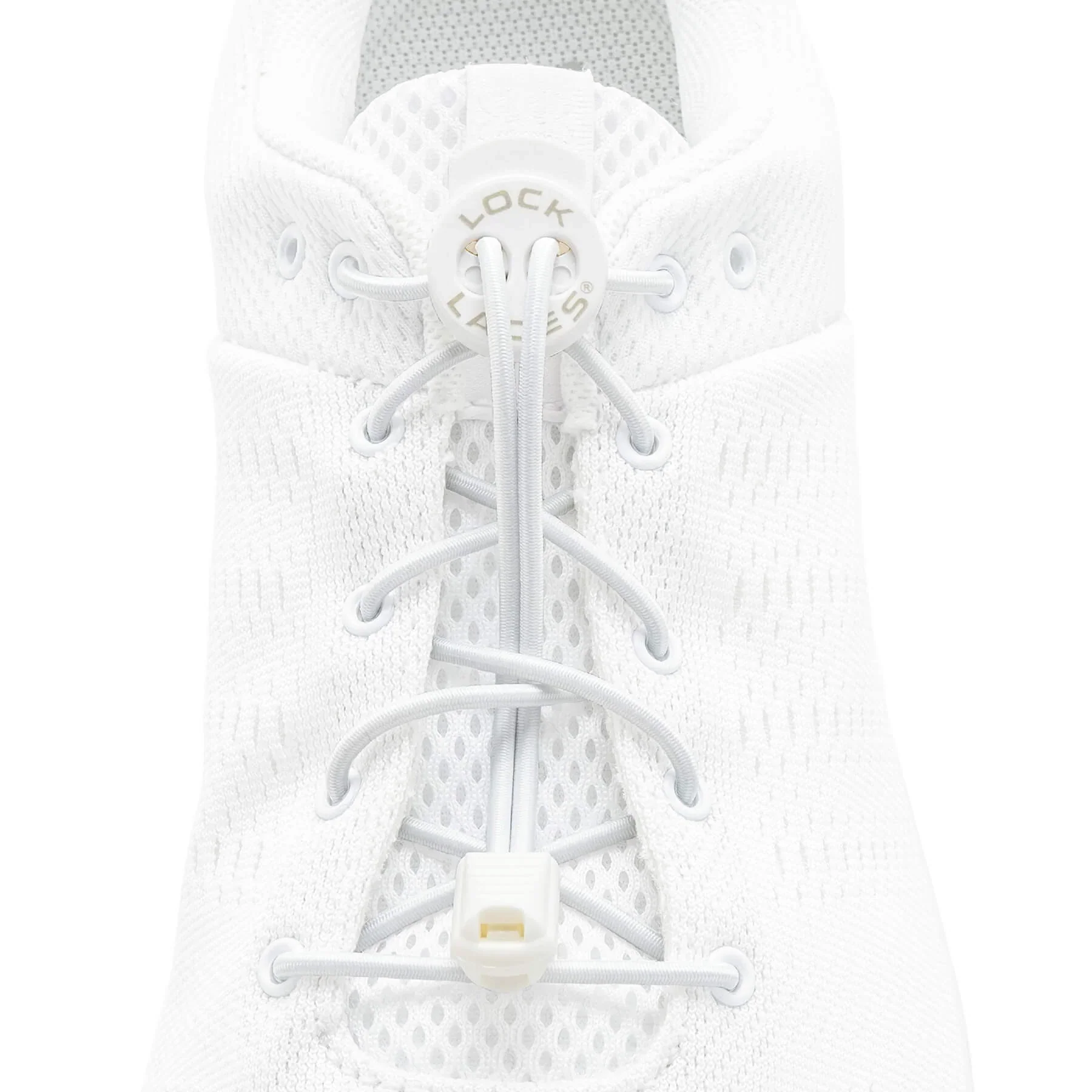 Solid No-Tie Shoelaces in White