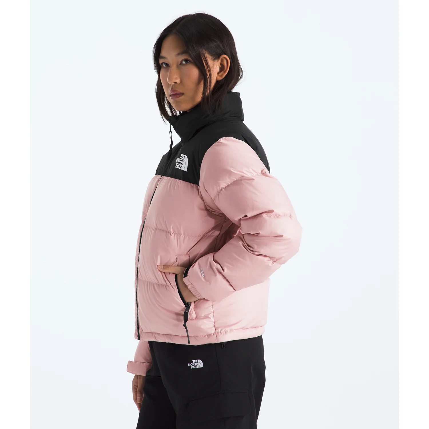 The North Face Women’s 1996 Retro Nuptse Jacket in Metal Pink/TNF Black - Image 3