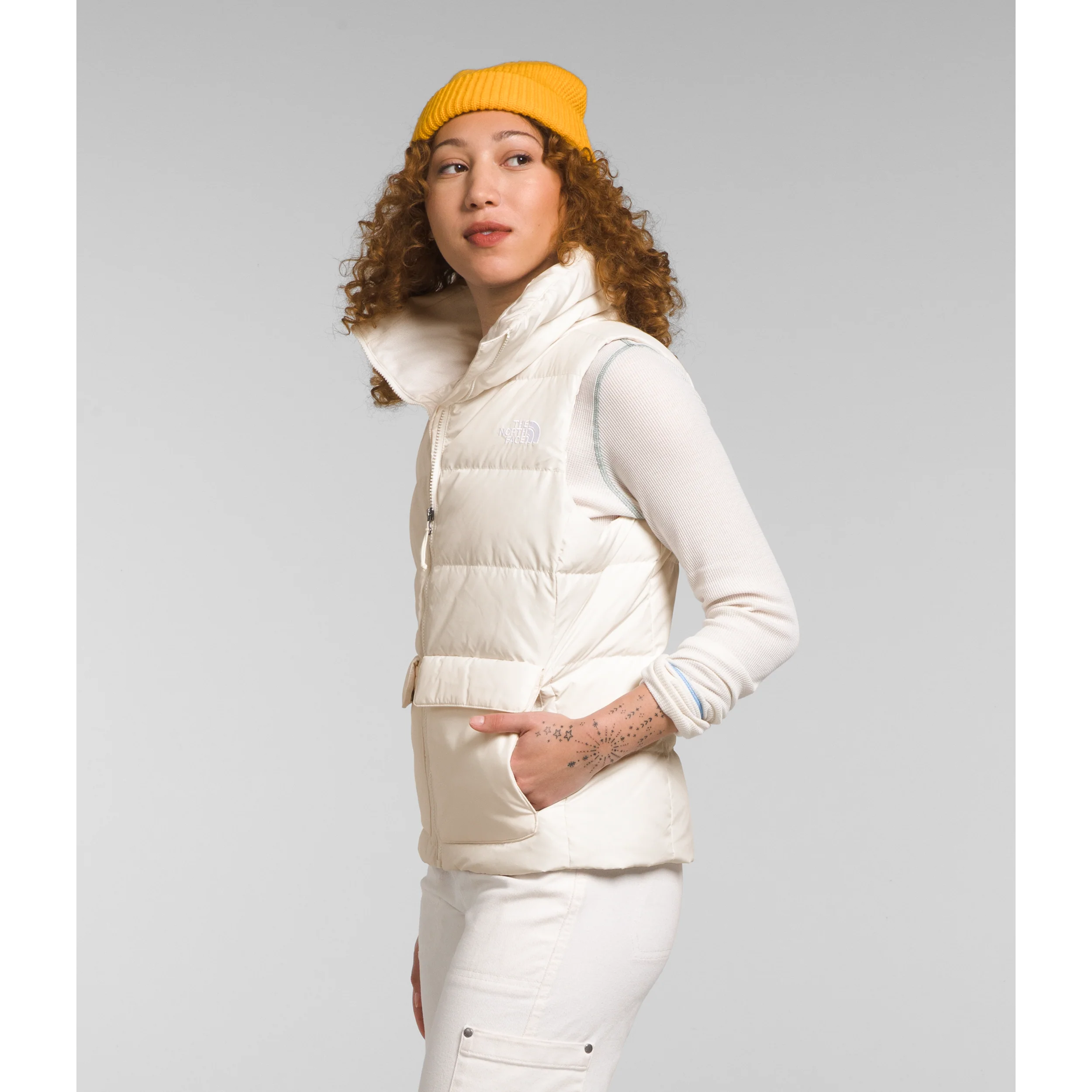 The North Face Women's Gotham Vest in Gardenia White - Image 4