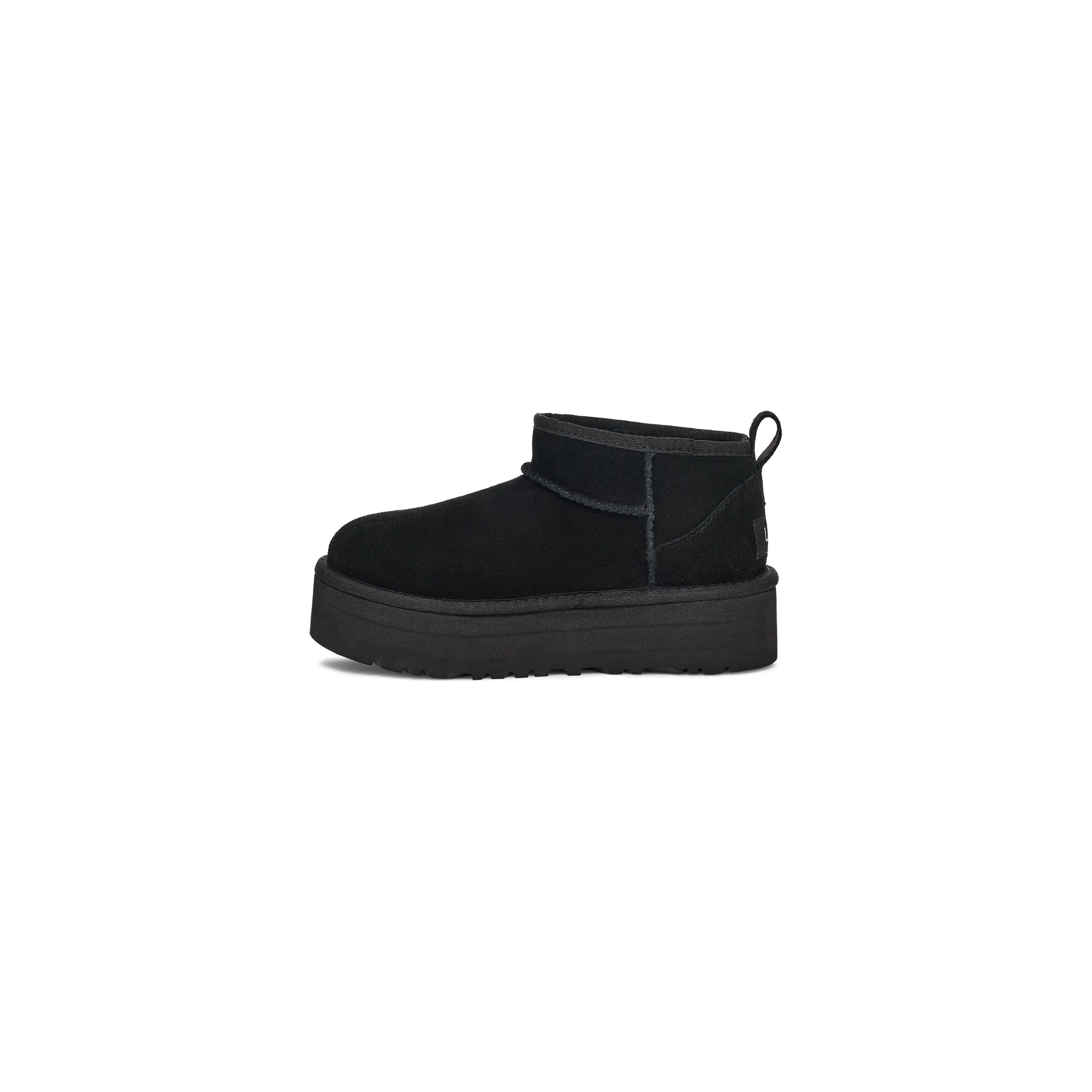 UGG Kid's Classic Ultra Mini Platform in Black - Image 3