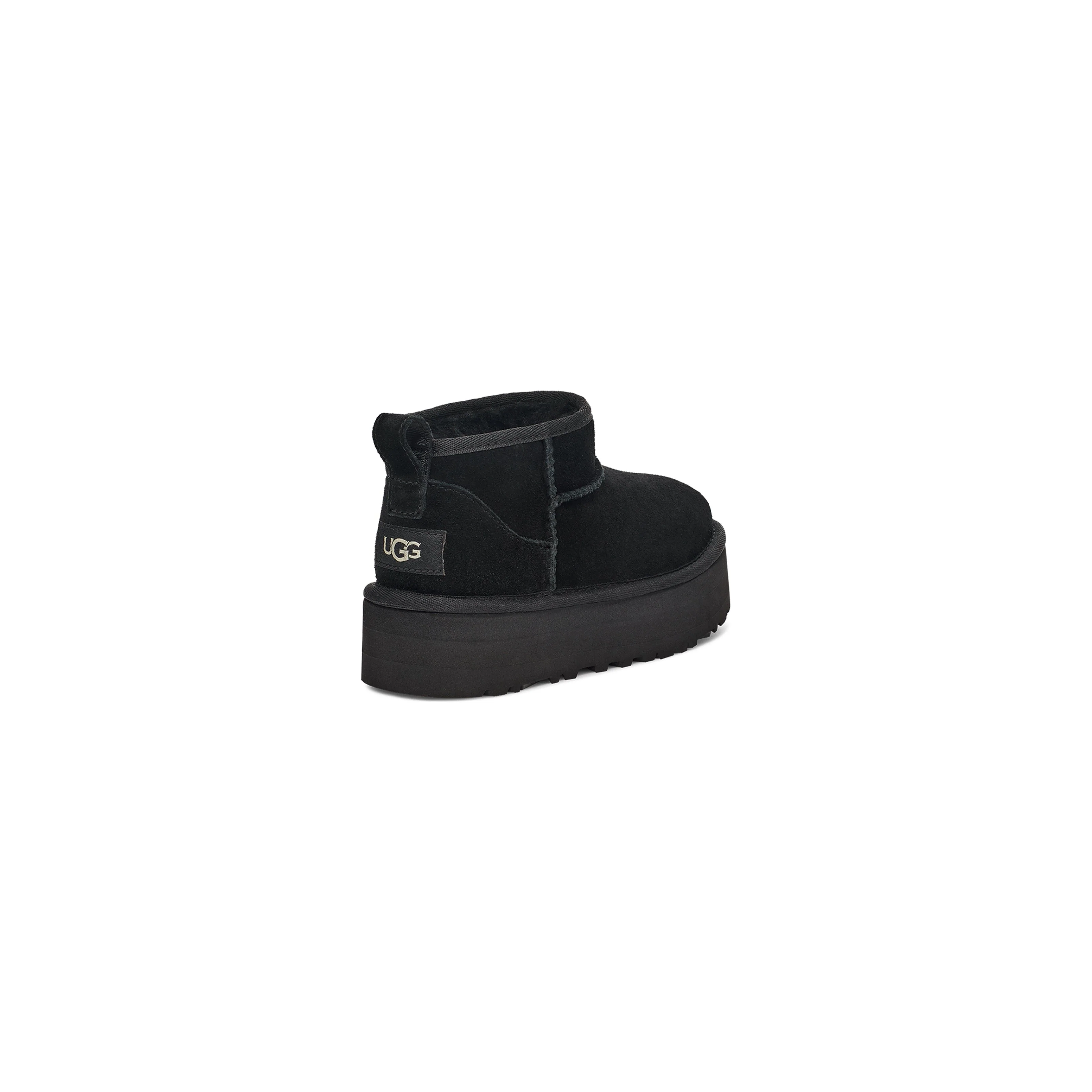 UGG Kid's Classic Ultra Mini Platform in Black - Image 4