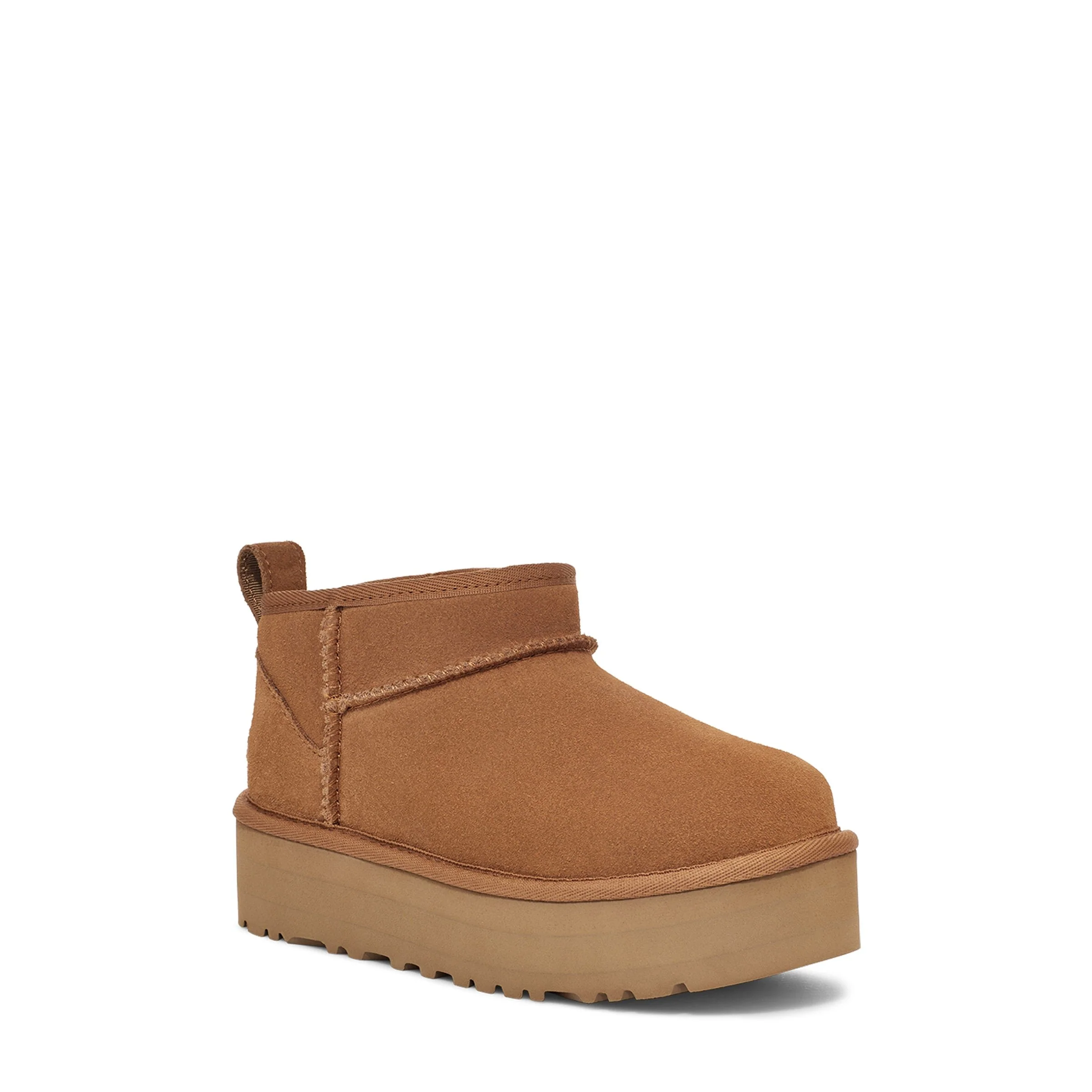 UGG Kid's Classic Ultra Mini Platform in Chestnut - Image 3