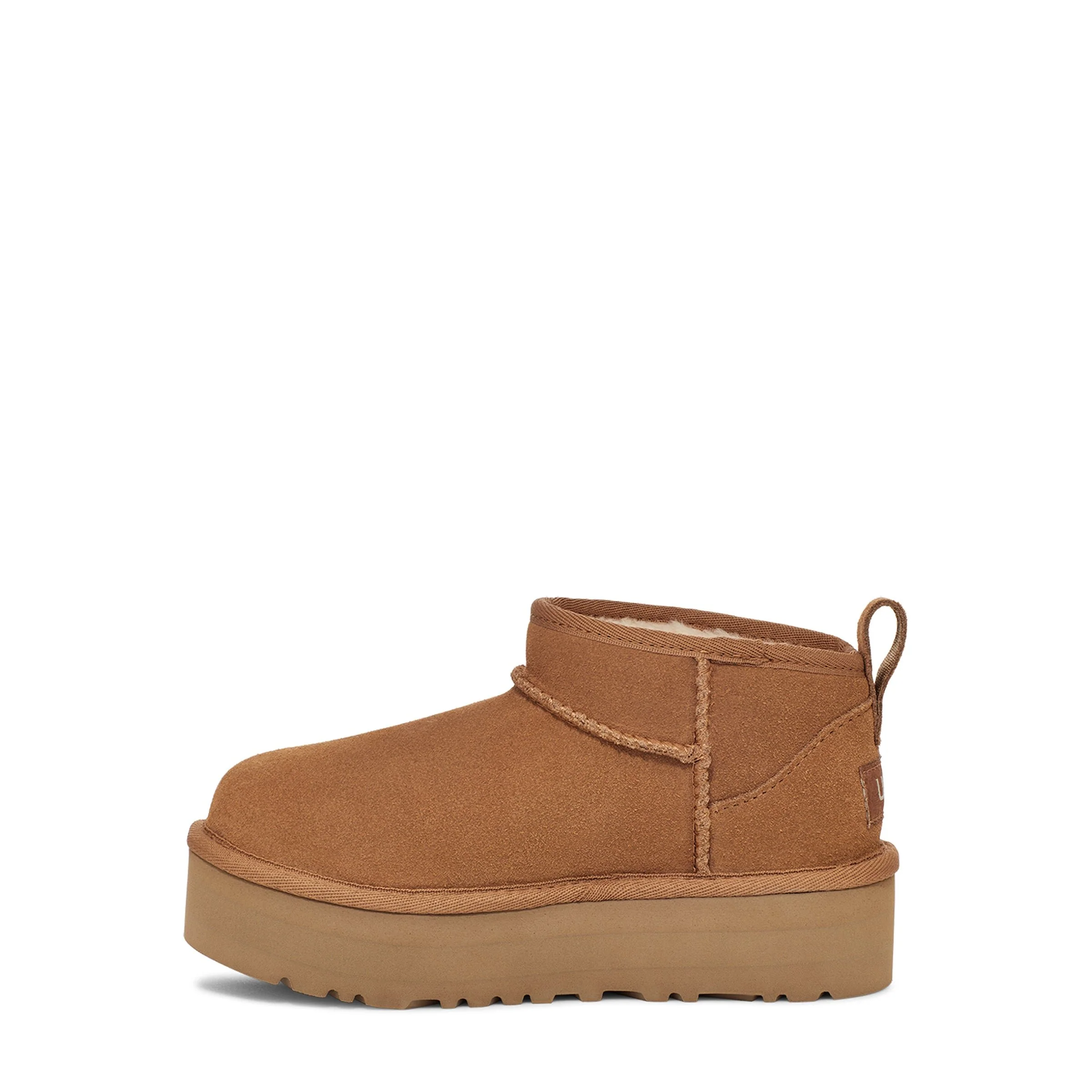 UGG Kid's Classic Ultra Mini Platform in Chestnut - Image 4