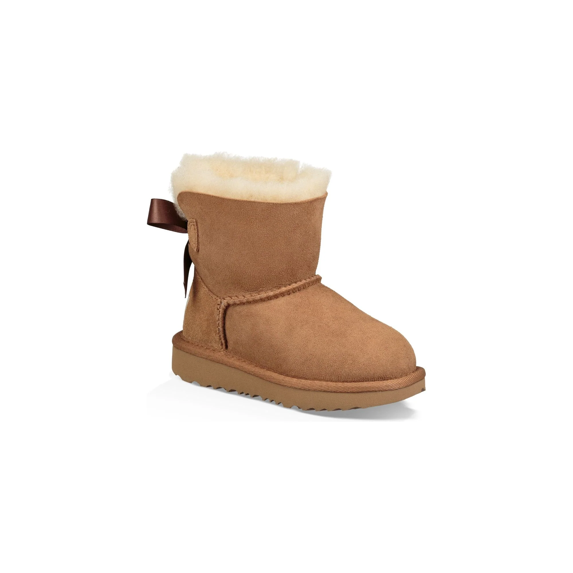 UGG Kids Mini Bailey Bow II Boot in Chestnut - Image 3