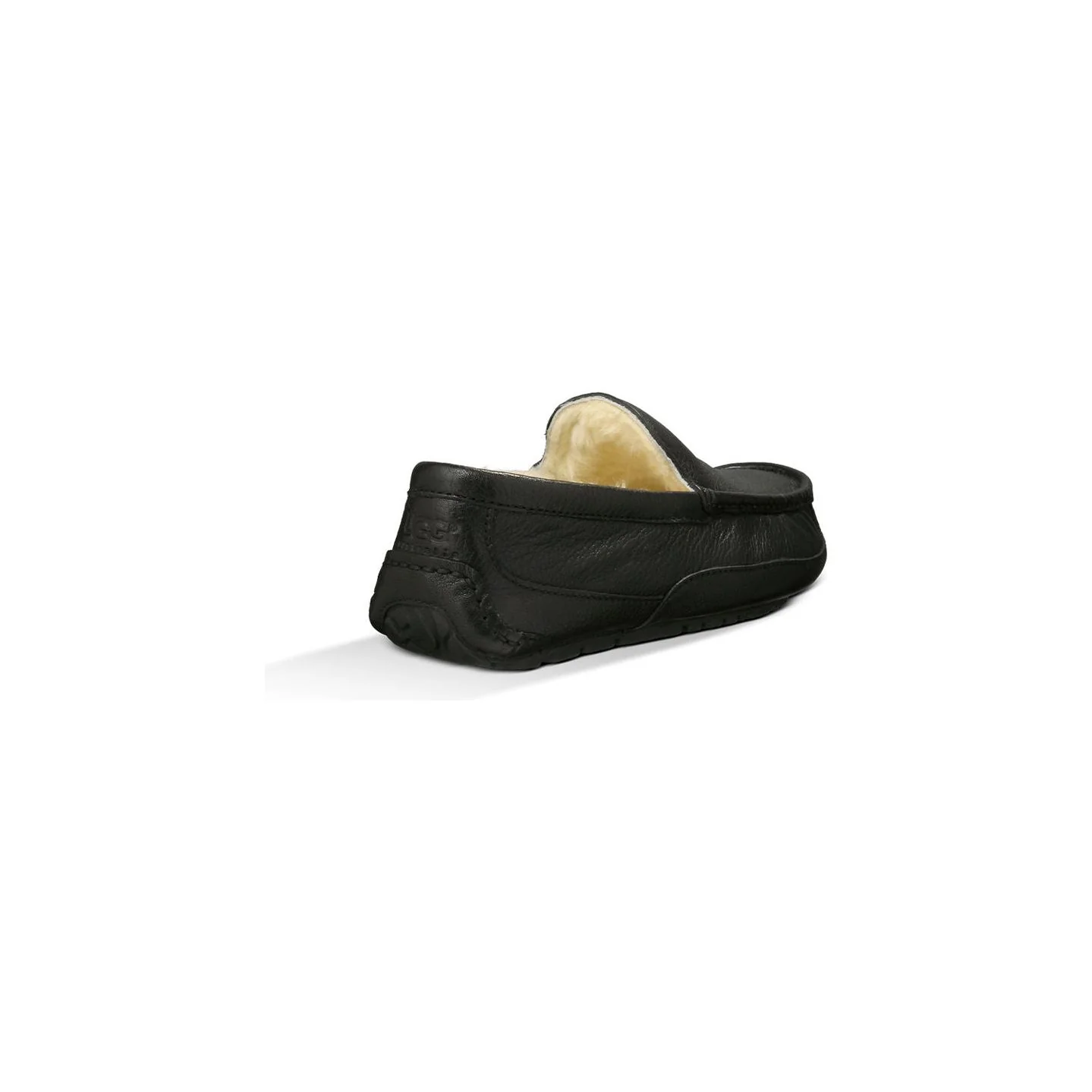 UGG Men's Ascot Leather Slipper in Black - Image 4