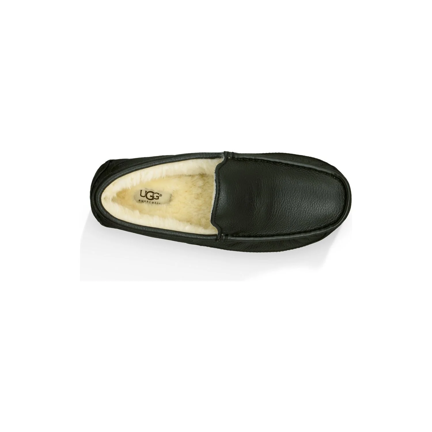 UGG Men's Ascot Leather Slipper in Black - Image 5