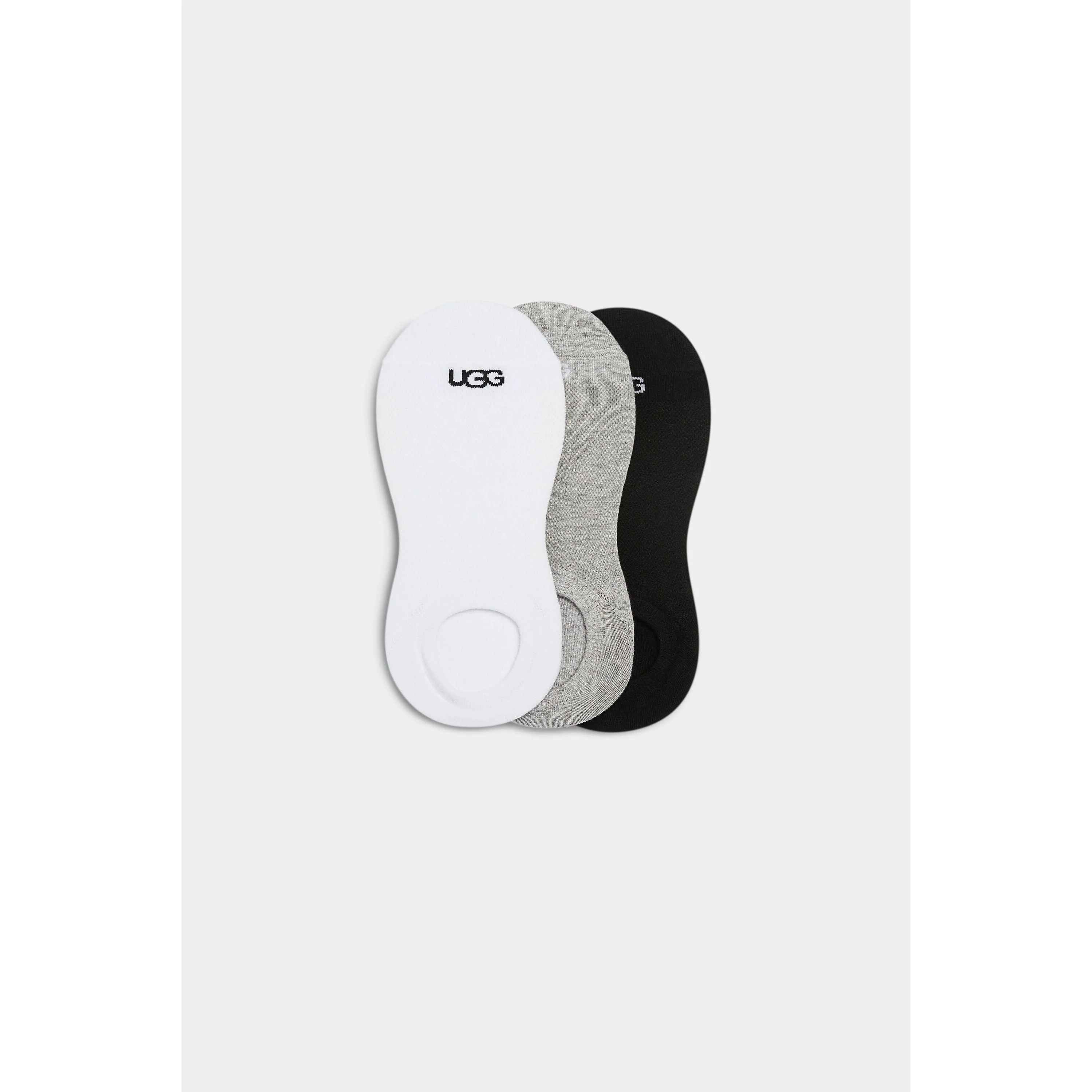 Ugg Women's Stela No-Show 3 Pack Socks in White Grey & Black - Image 6