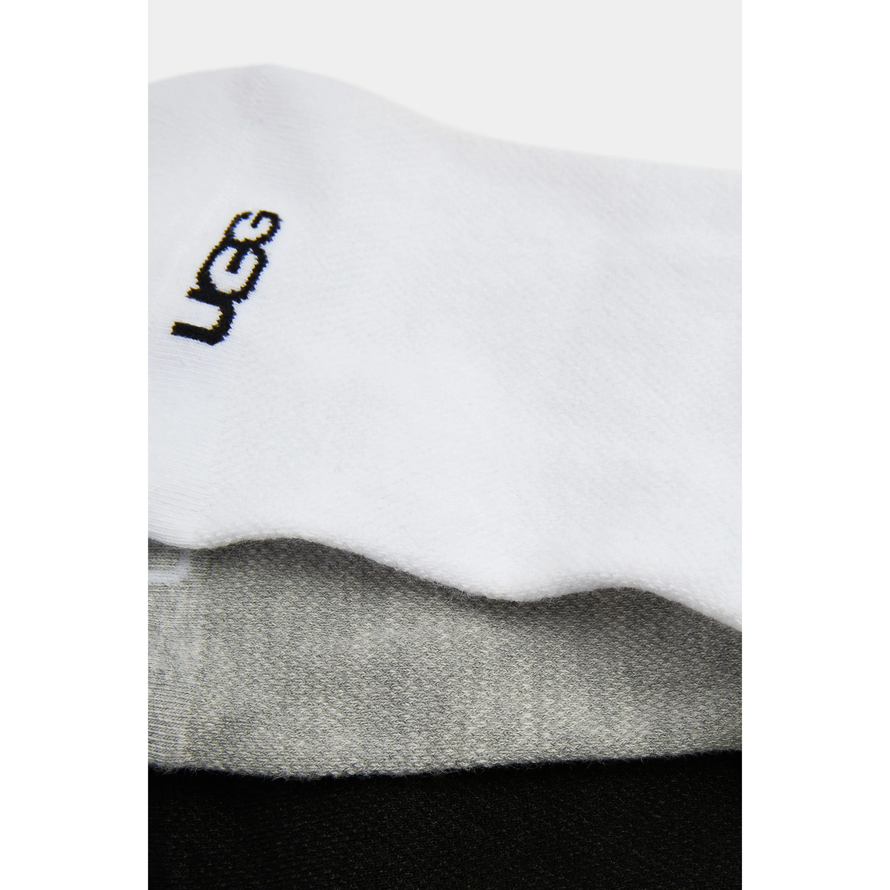 Ugg Women's Stela No-Show 3 Pack Socks in White Grey & Black - Image 7