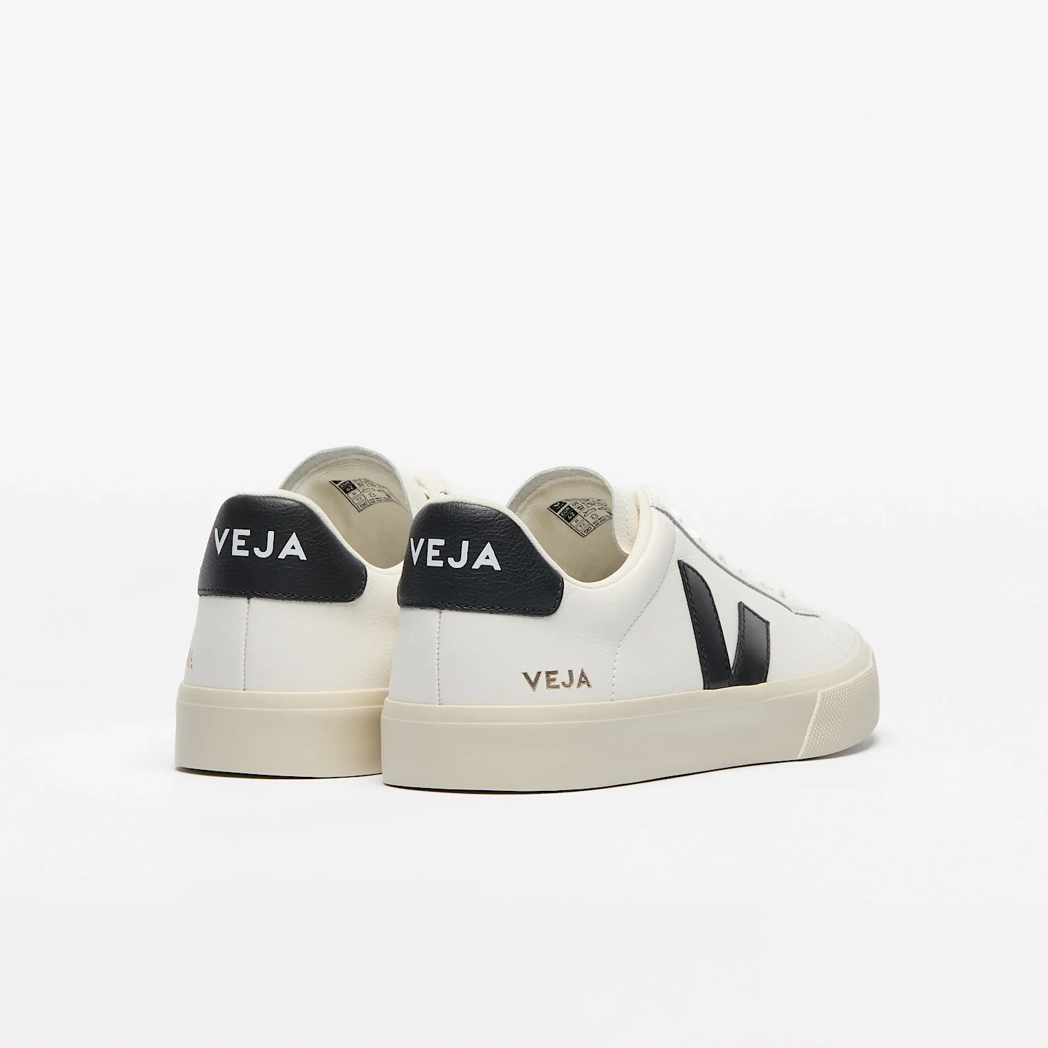Veja Men's Campo Leather in White Black - Image 3