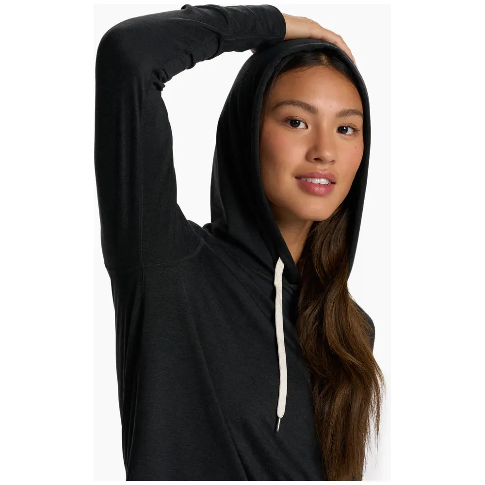 Vuori Women's Halo Essential Hoodie in Black Heather - Image 3