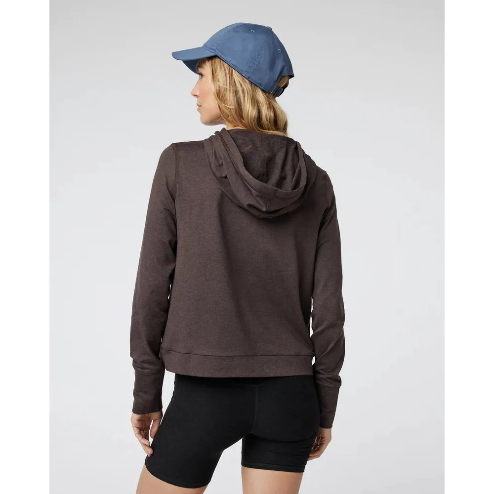 Vuori Women's Halo Essential Hoodie in Java Heather - Image 3