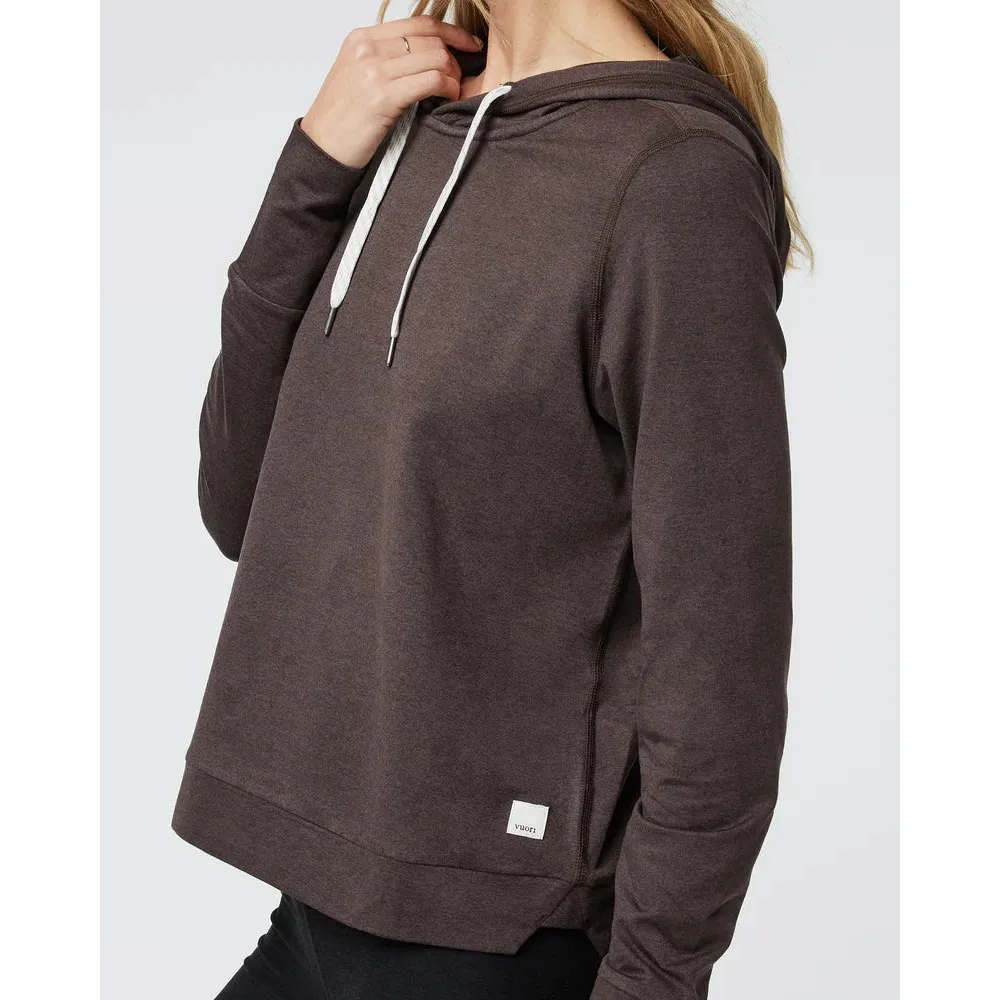 Vuori Women's Halo Essential Hoodie in Java Heather - Image 4